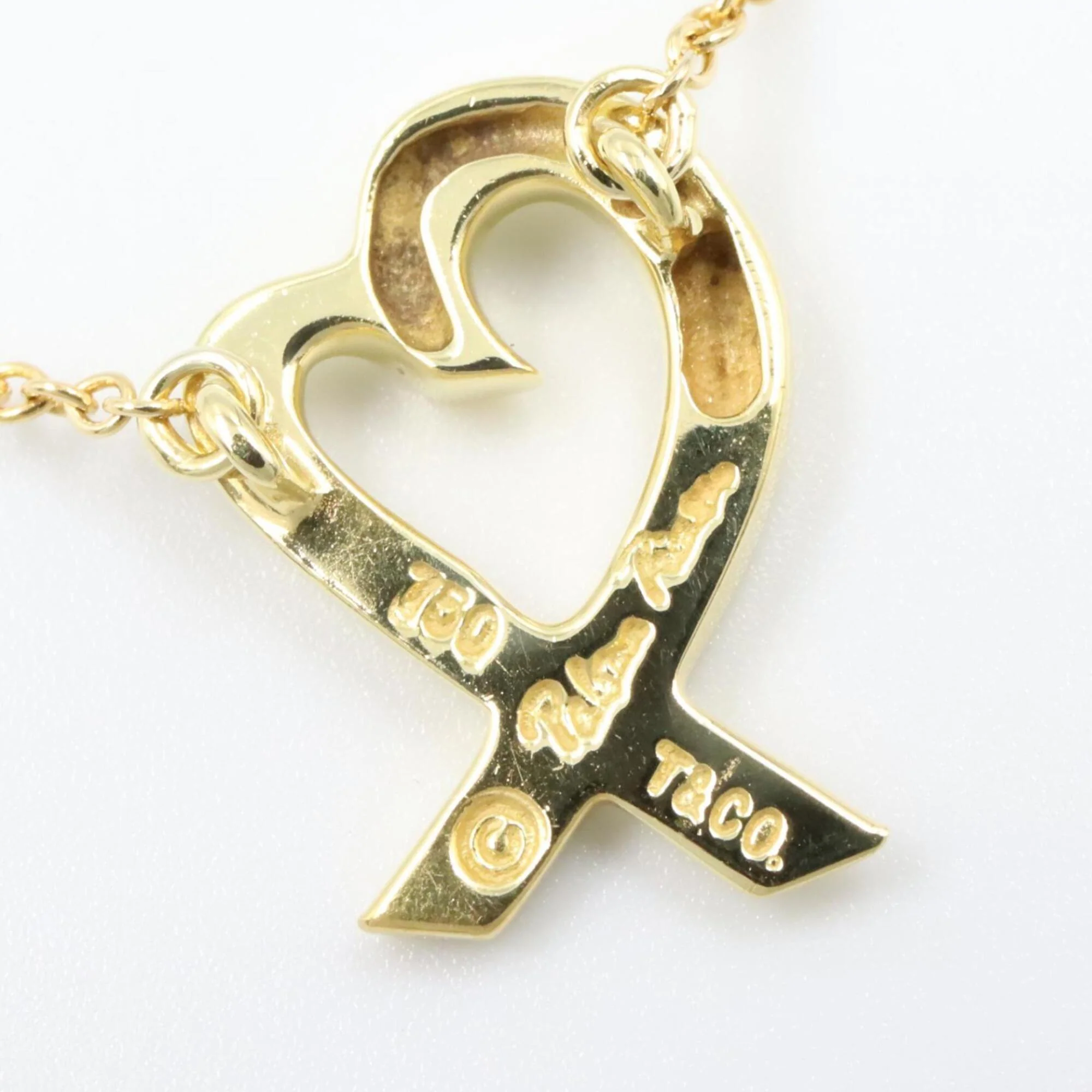 Loving Heart Pendant Necklace 18K Yellow Gold - Image 3
