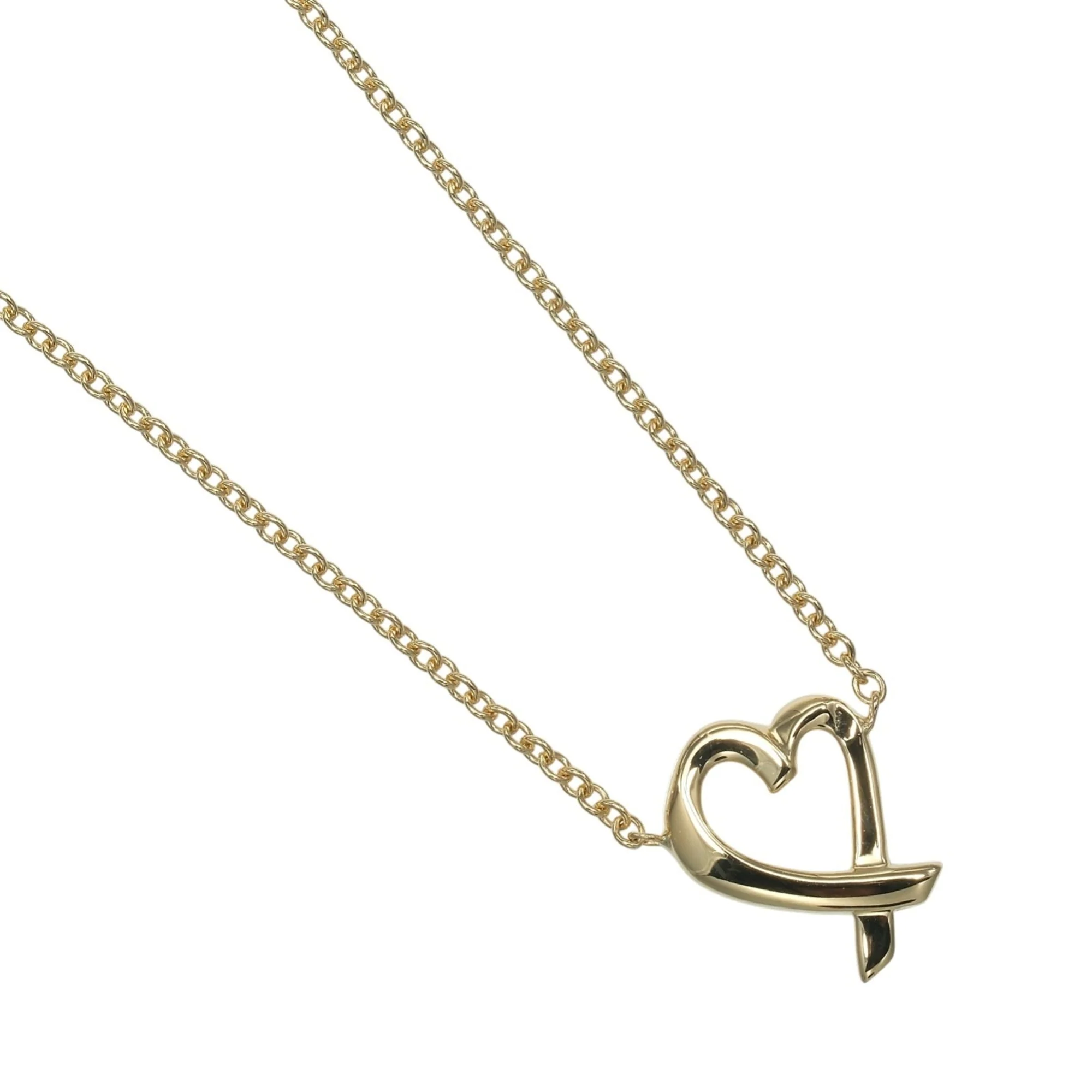 Loving Heart Pendant Necklace 18K Yellow Gold