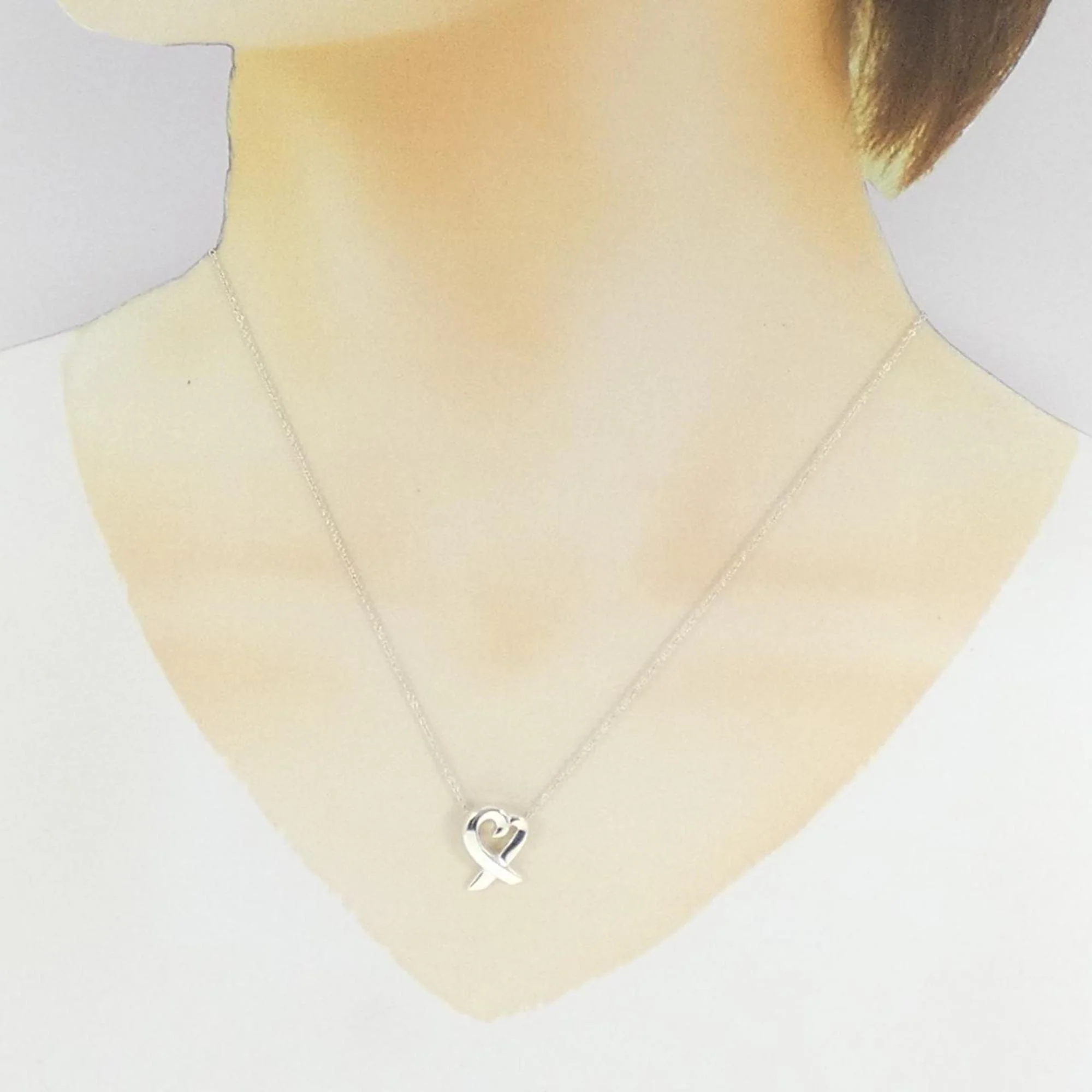 Loving Heart Pendant Necklace Sterling Silver Small - Image 6