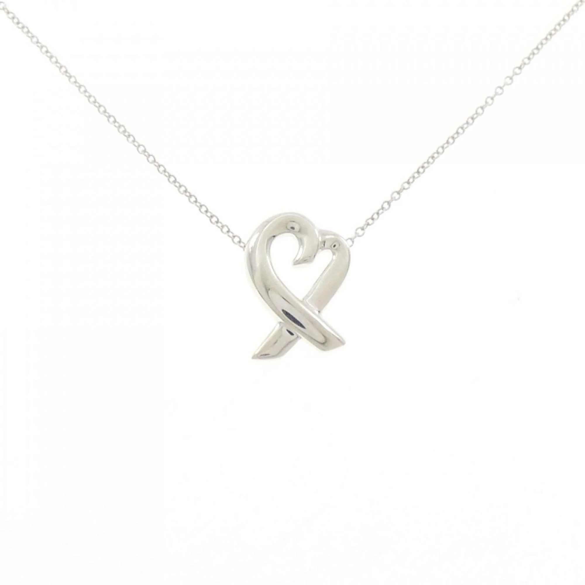 Loving Heart Pendant Necklace Sterling Silver Small