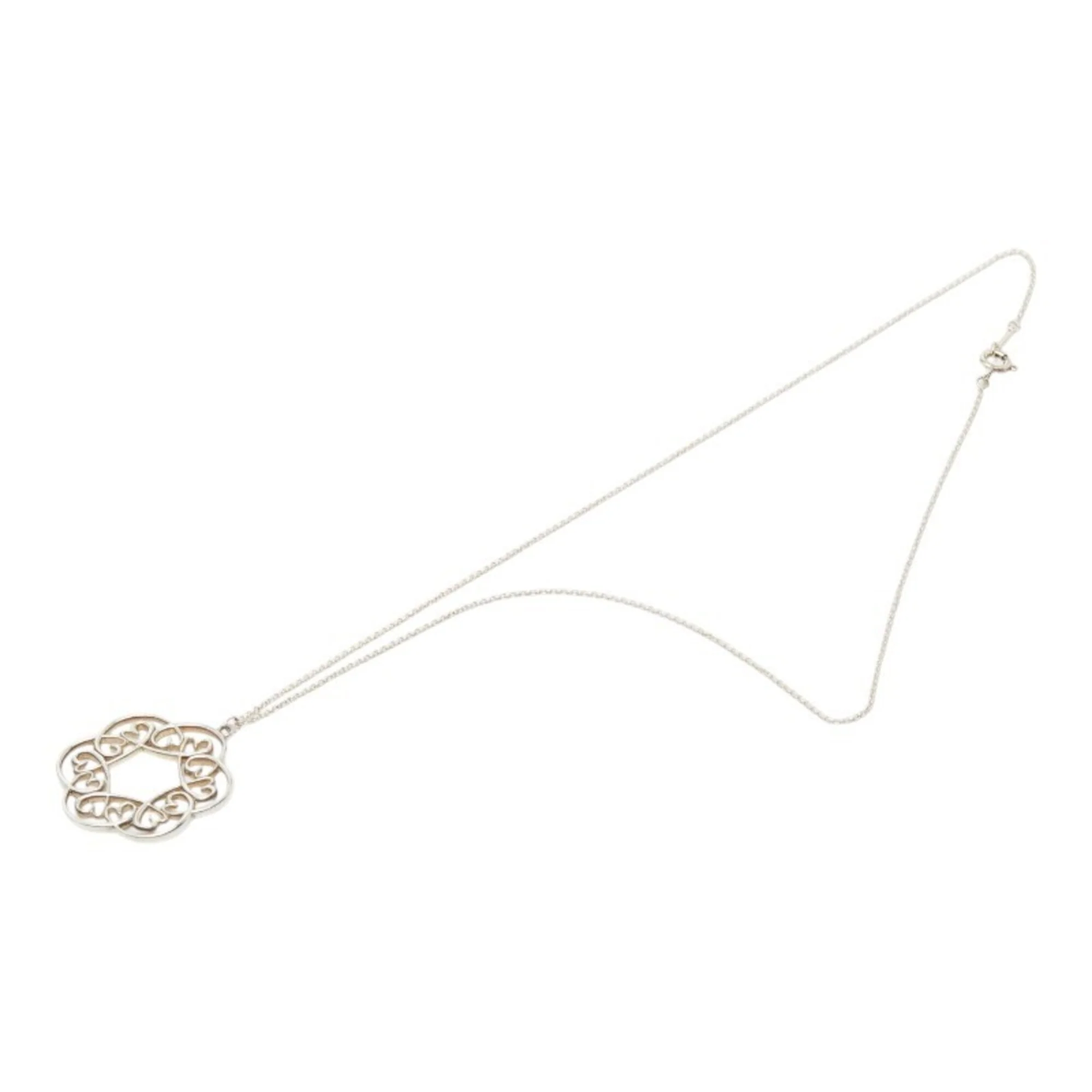 Loving Heart Swirl Chain Pendant Necklace Sterling Silver - Image 2