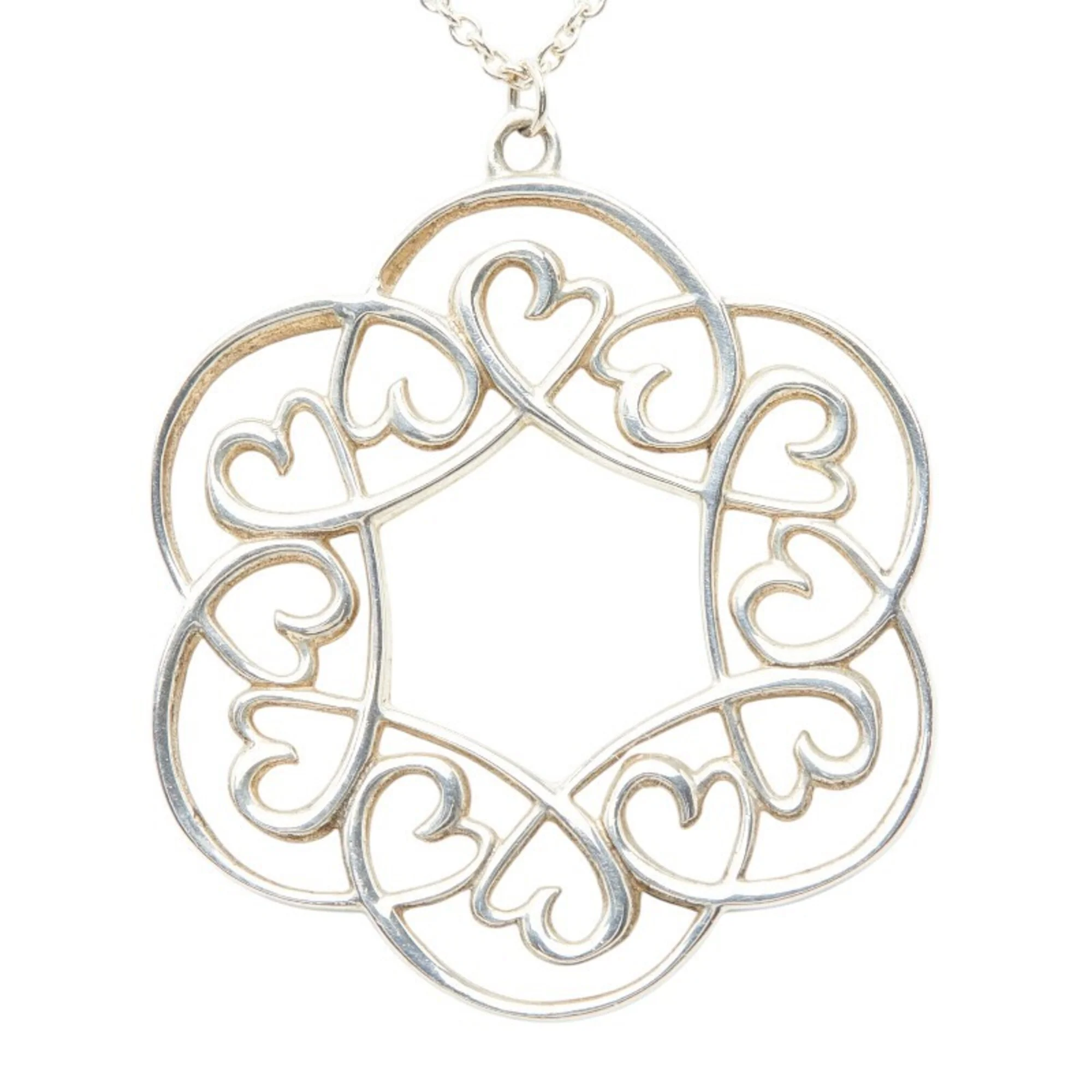 Loving Heart Swirl Chain Pendant Necklace Sterling Silver - Image 4