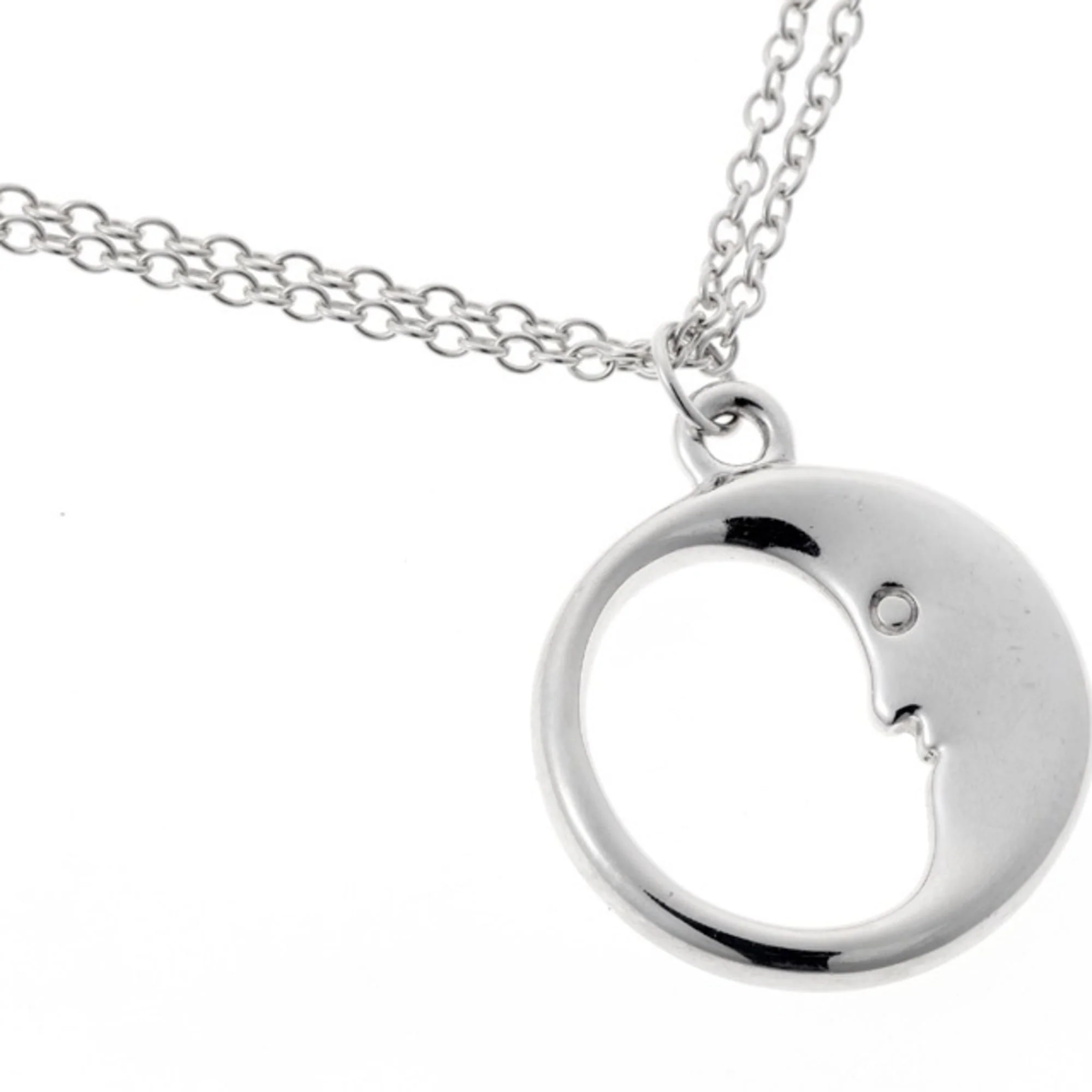 Man in the Moon Pendant Necklace Sterling Silver - Image 5