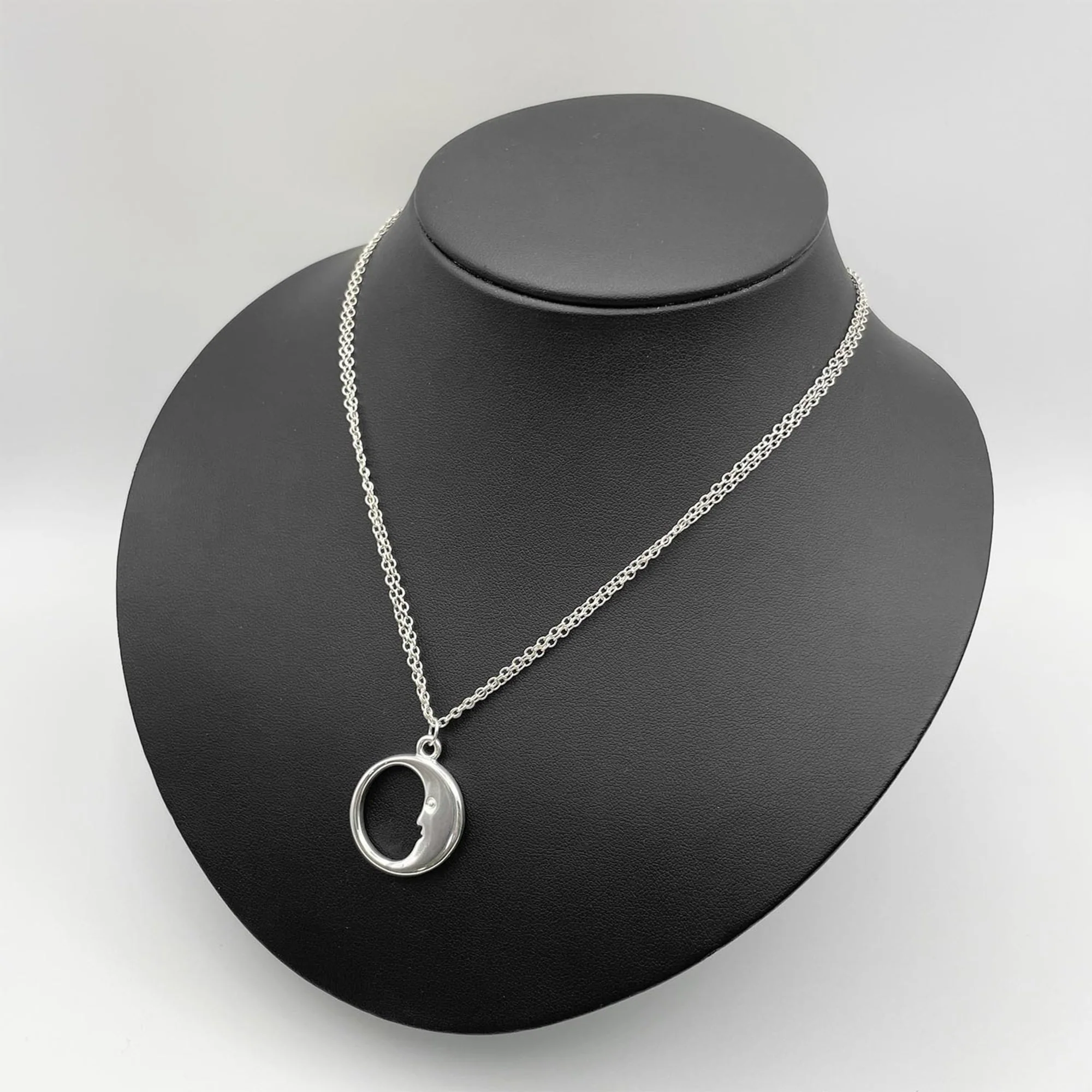 Man in the Moon Pendant Necklace Sterling Silver - Image 7