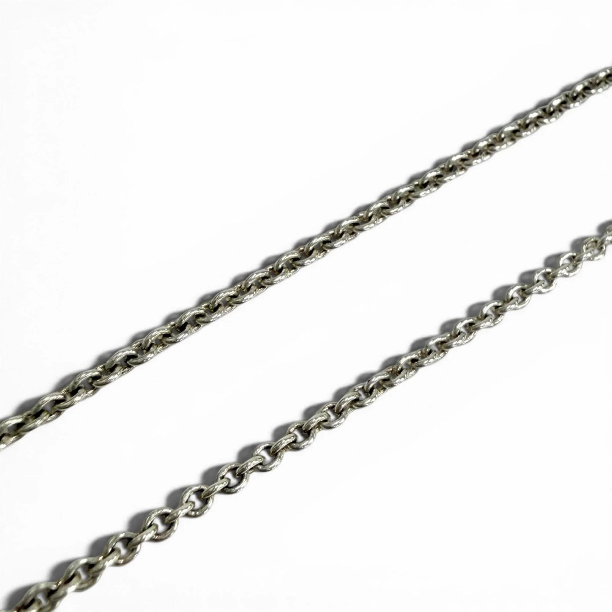 Mesh Tassel Pendant Necklace Sterling Silver and Pearl - Image 3