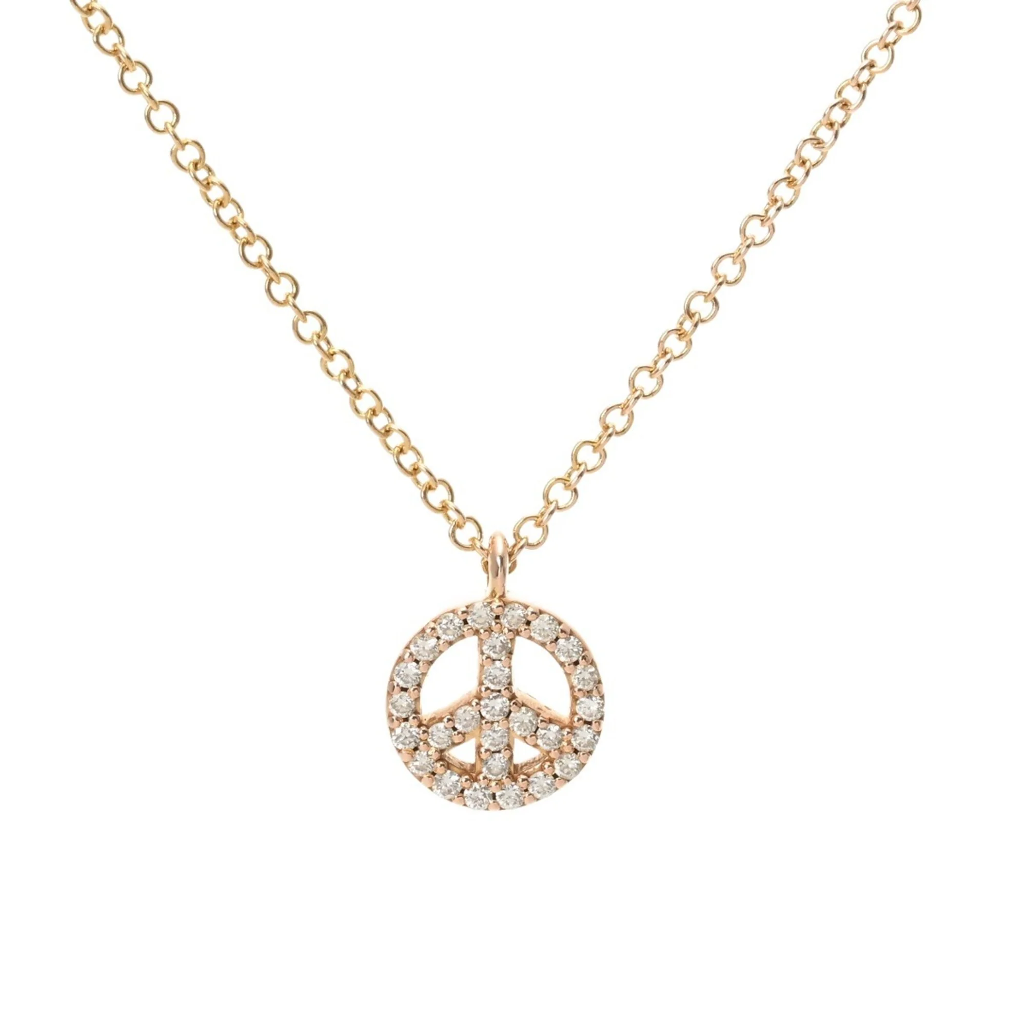 Metro Peace Pendant Necklace 18K Yellow Gold - Image 2