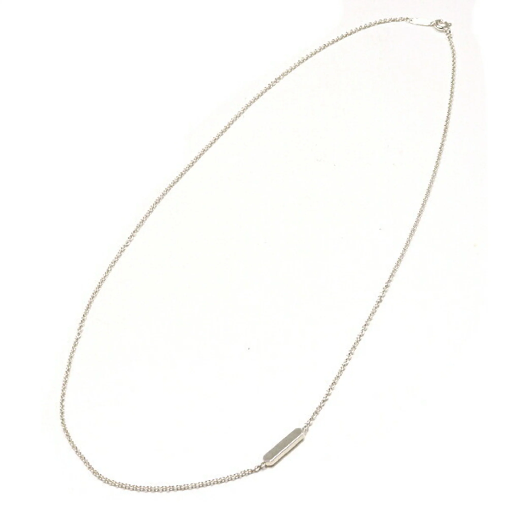 Mini Tag Pendant Necklace Sterling Silver