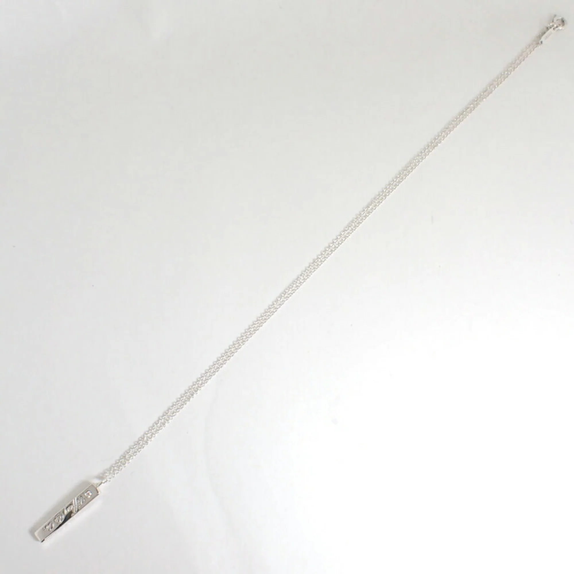 Notes Bar Pendant Necklace Sterling Silver with Diamond - Image 5