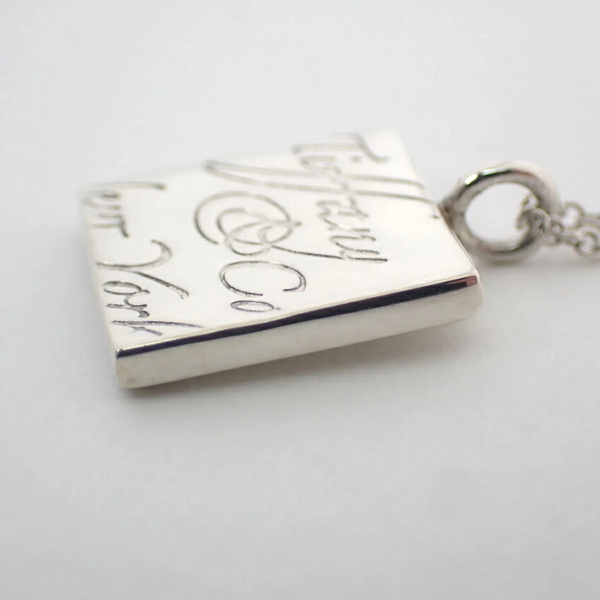 Notes Square Pendant Necklace Sterling Silver - Image 8
