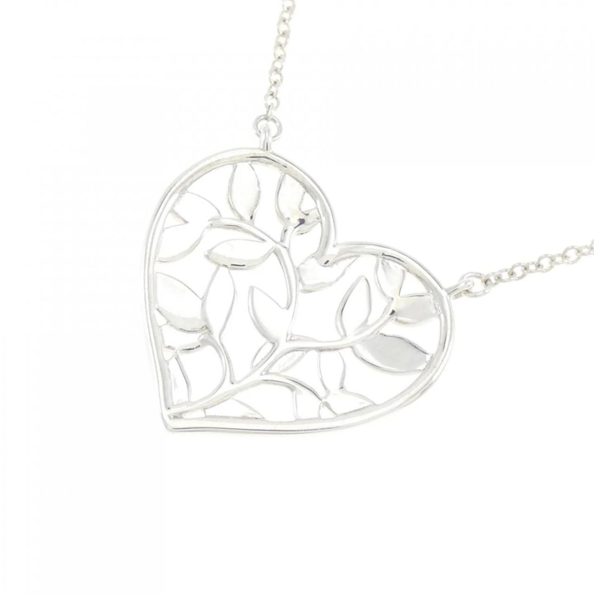 Olive Leaf Pendant Necklace Sterling Silver - Image 4
