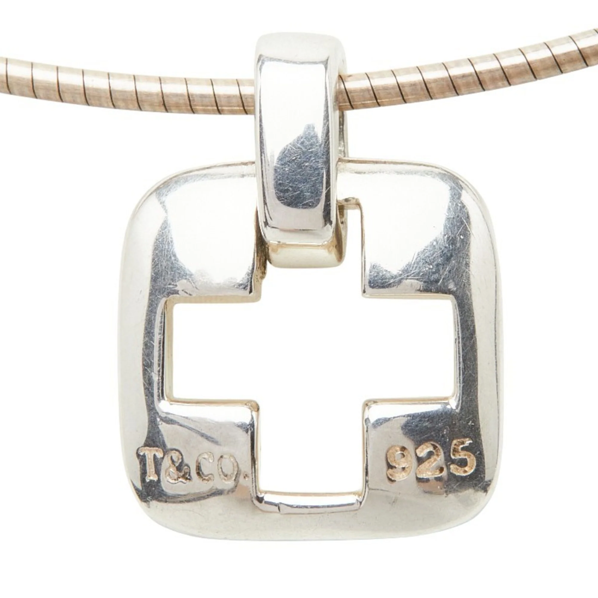 Open Cross Pendant Necklace Sterling Silver - Image 3