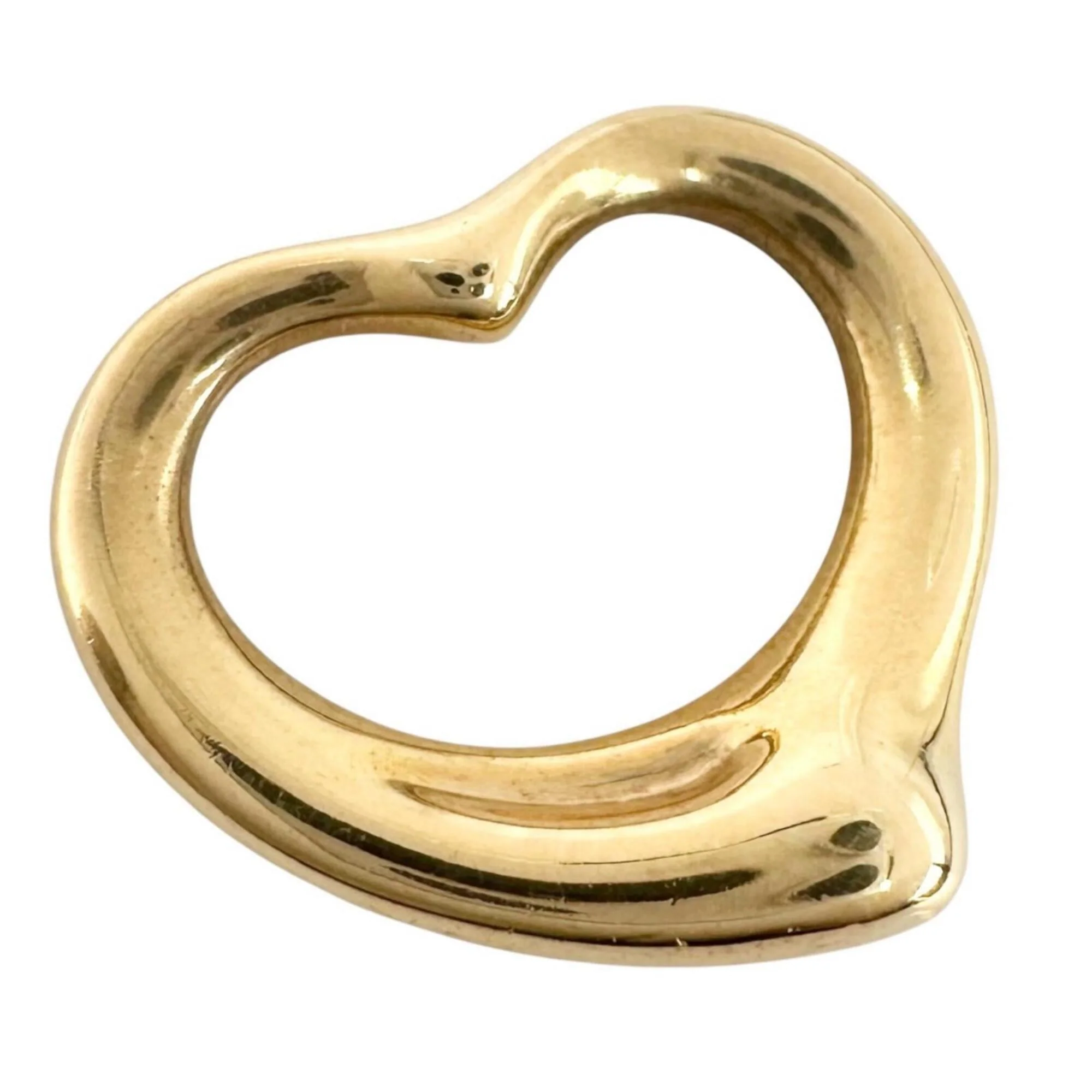 Open Heart Pendant Necklace 12mm