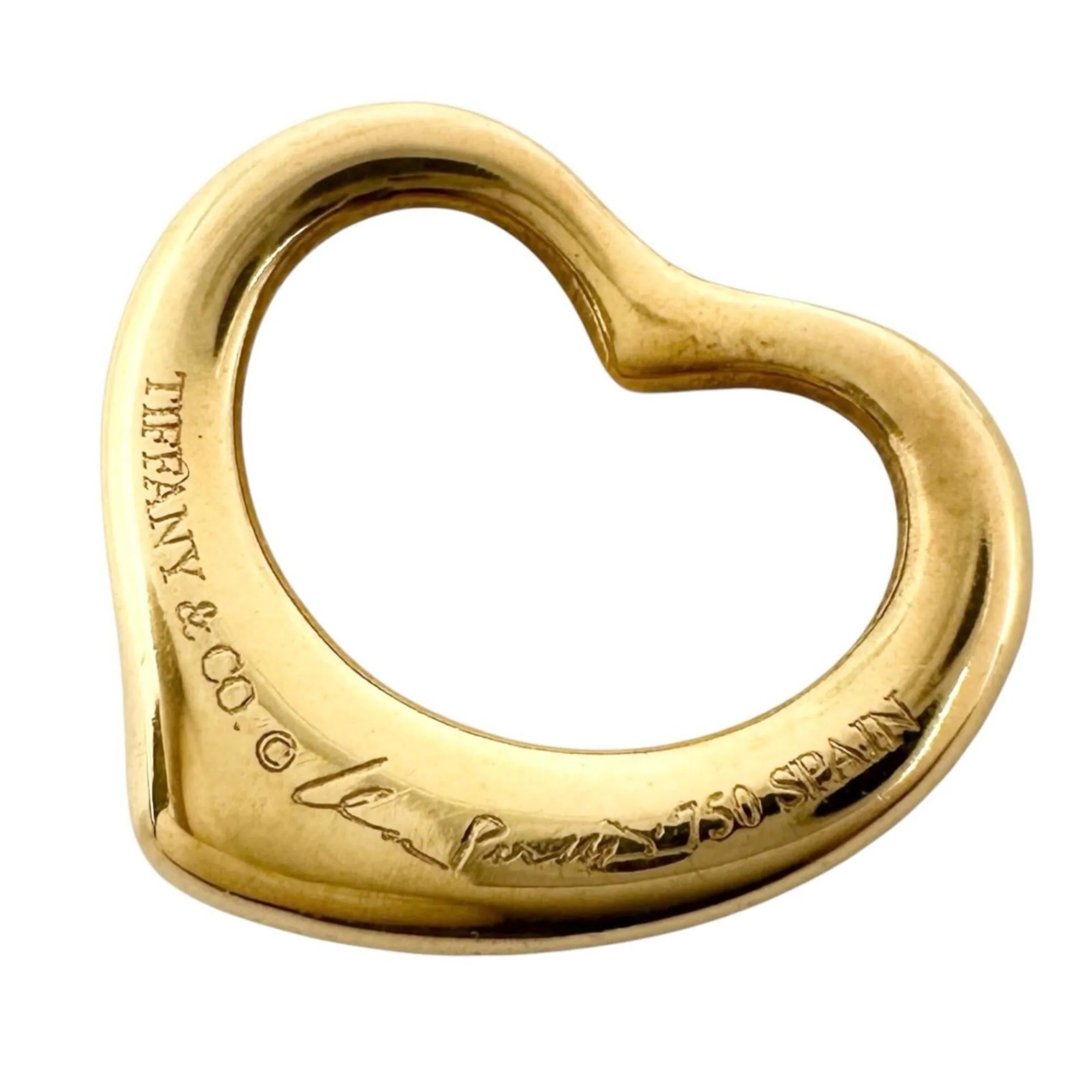 Open Heart Pendant Necklace 12mm - Image 2