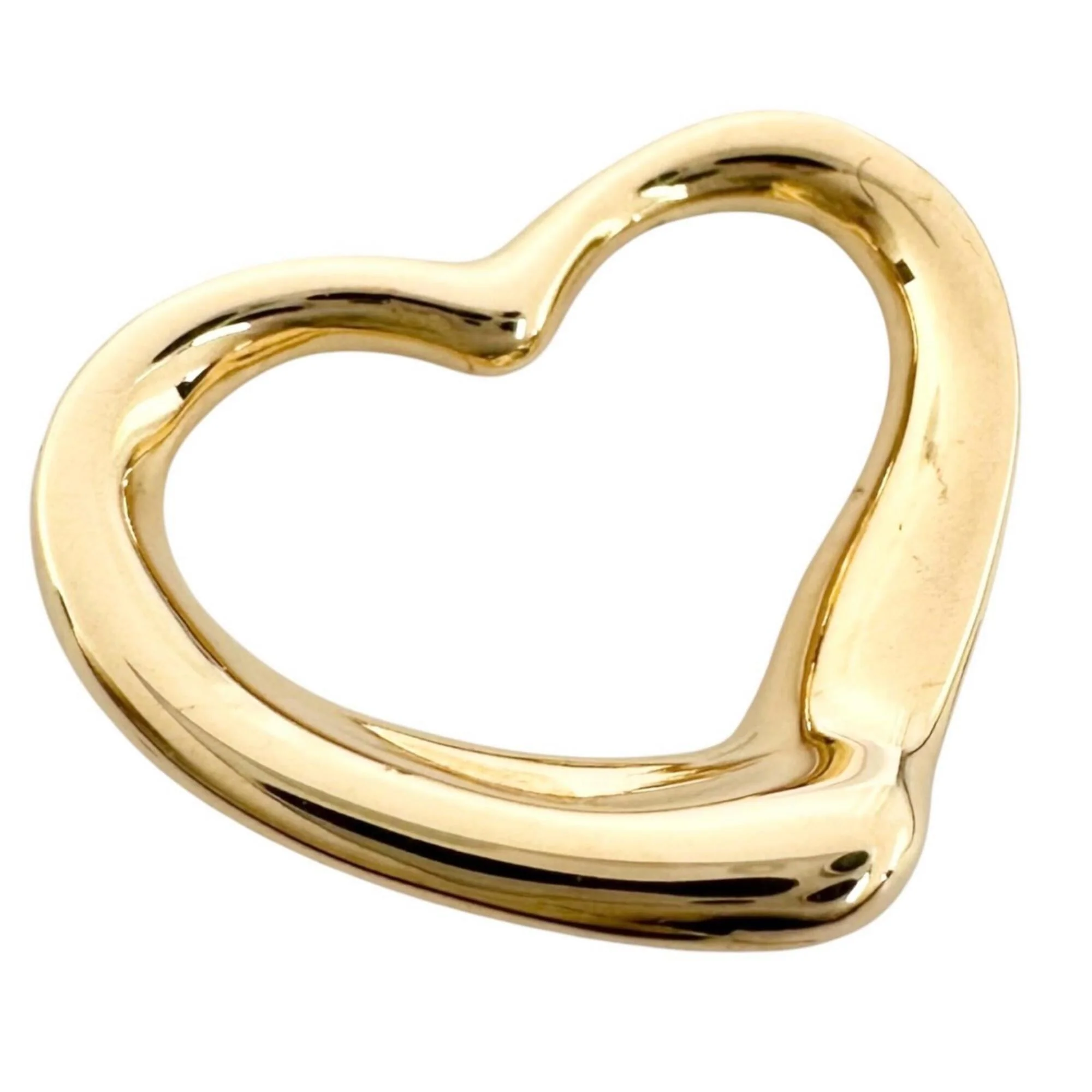 Open Heart Pendant Necklace 12mm