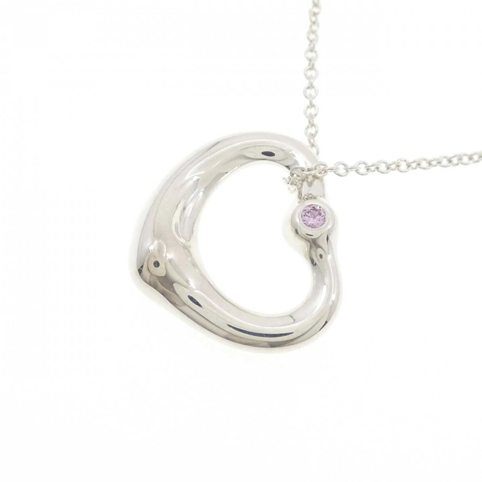Open Heart Pendant Necklace 15.2mm - Image 3