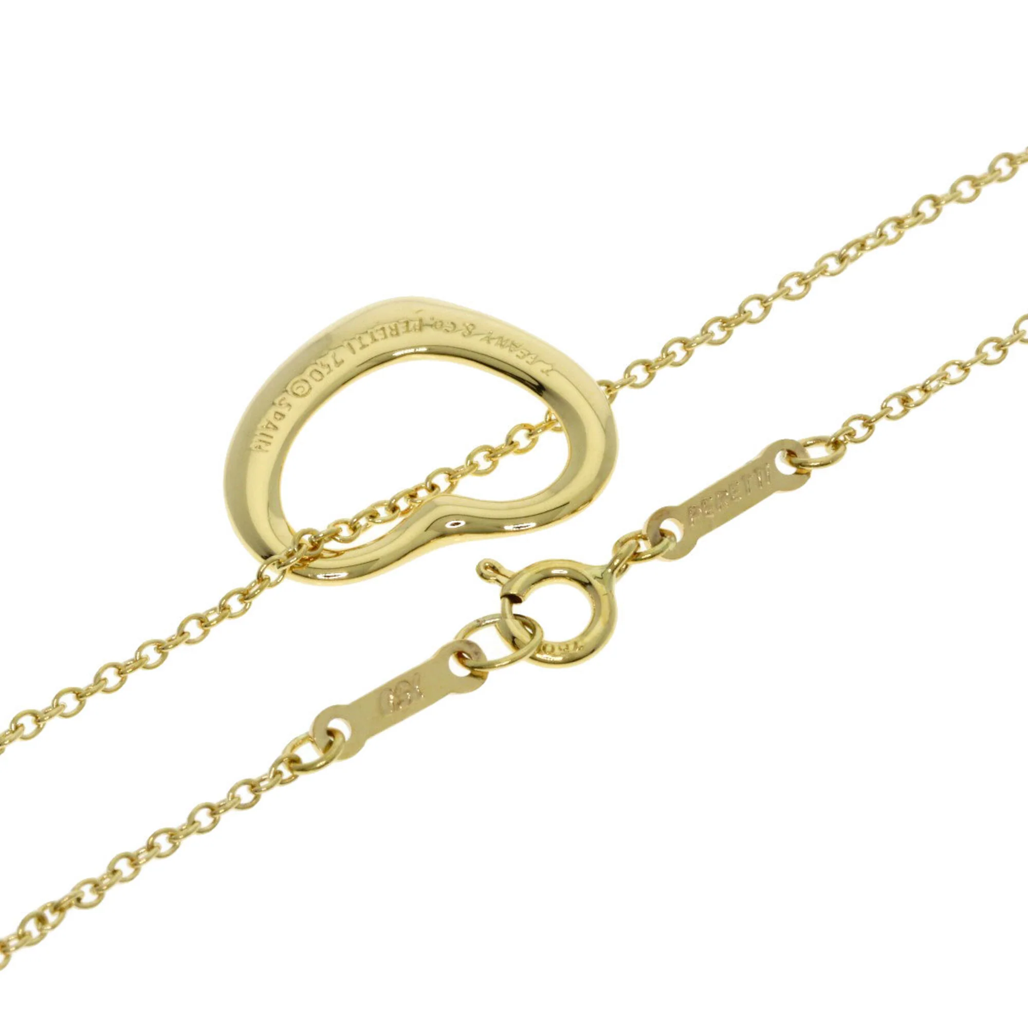 Open Heart Pendant Necklace 18K Yellow Gold 12.4mm - Image 2