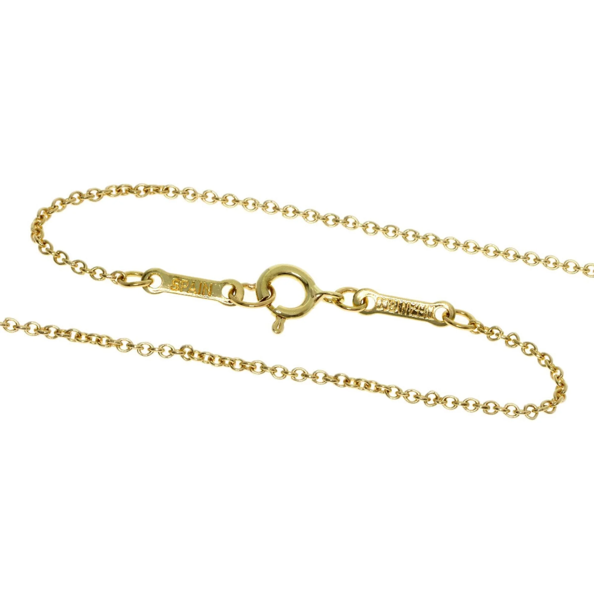 Open Heart Pendant Necklace 18K Yellow Gold 12.4mm - Image 3