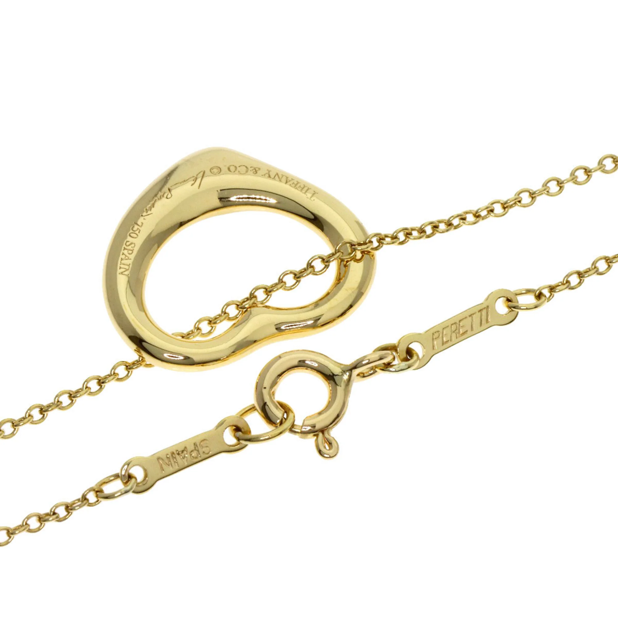 Open Heart Pendant Necklace 18K Yellow Gold 13.7mm - Image 2