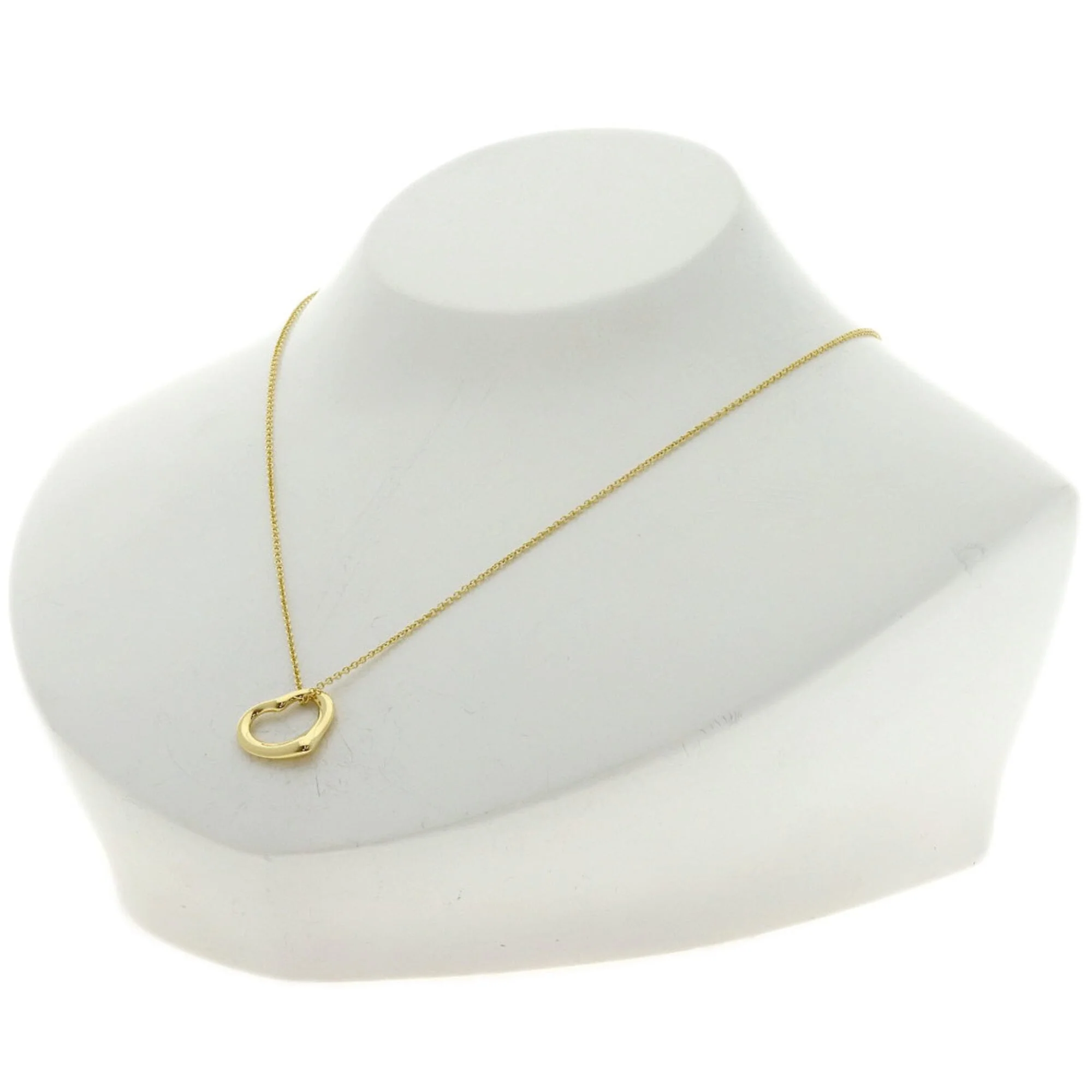 Open Heart Pendant Necklace 18K Yellow Gold - Image 4