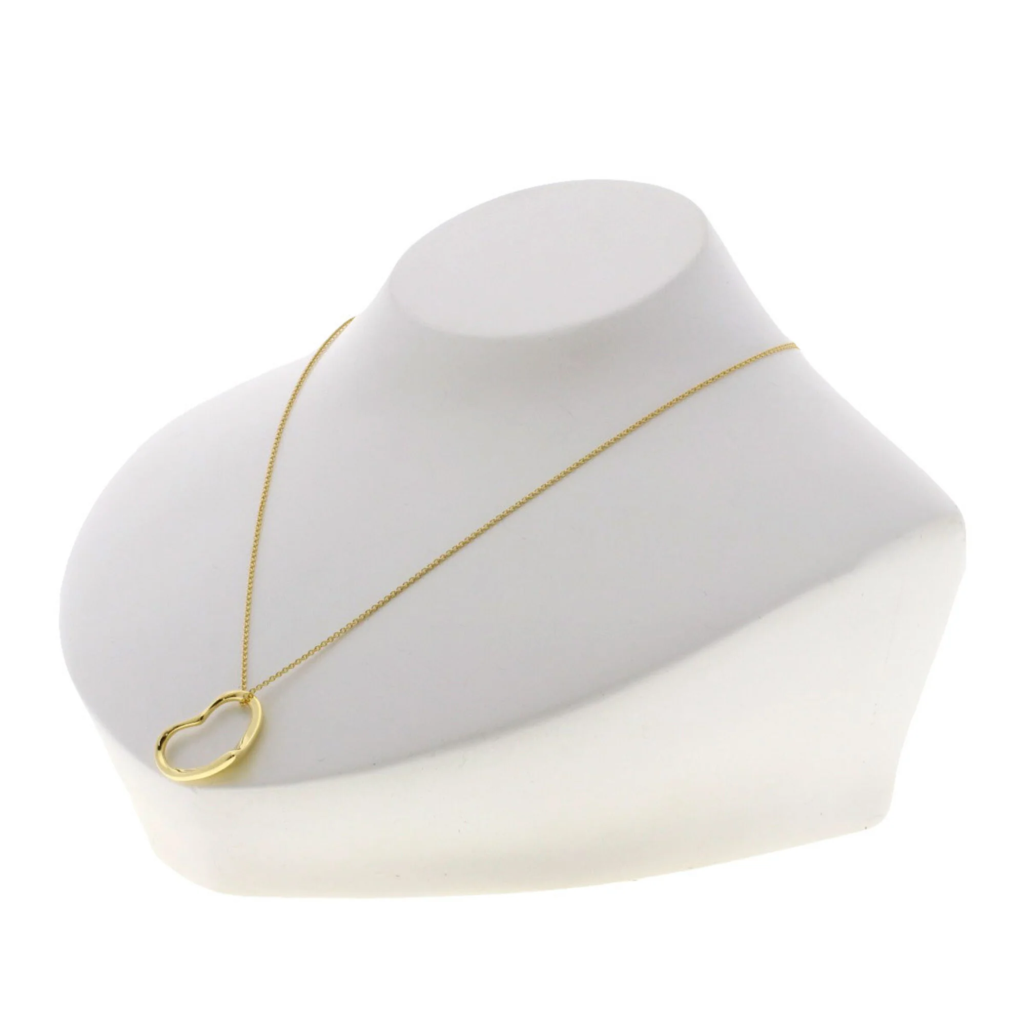 Open Heart Pendant Necklace 18K Yellow Gold 17.4mm - Image 4