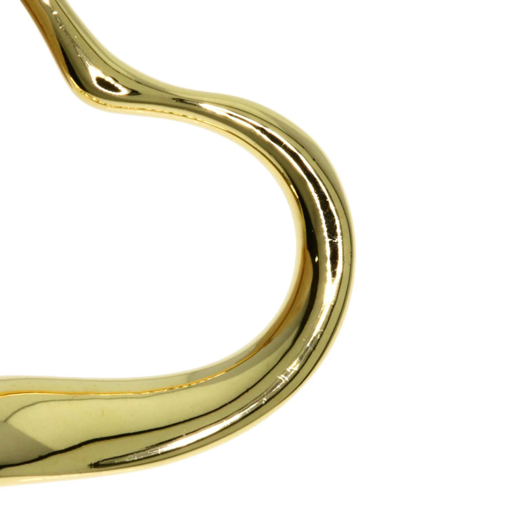 Open Heart Pendant Necklace 18K Yellow Gold 17.4mm - Image 6