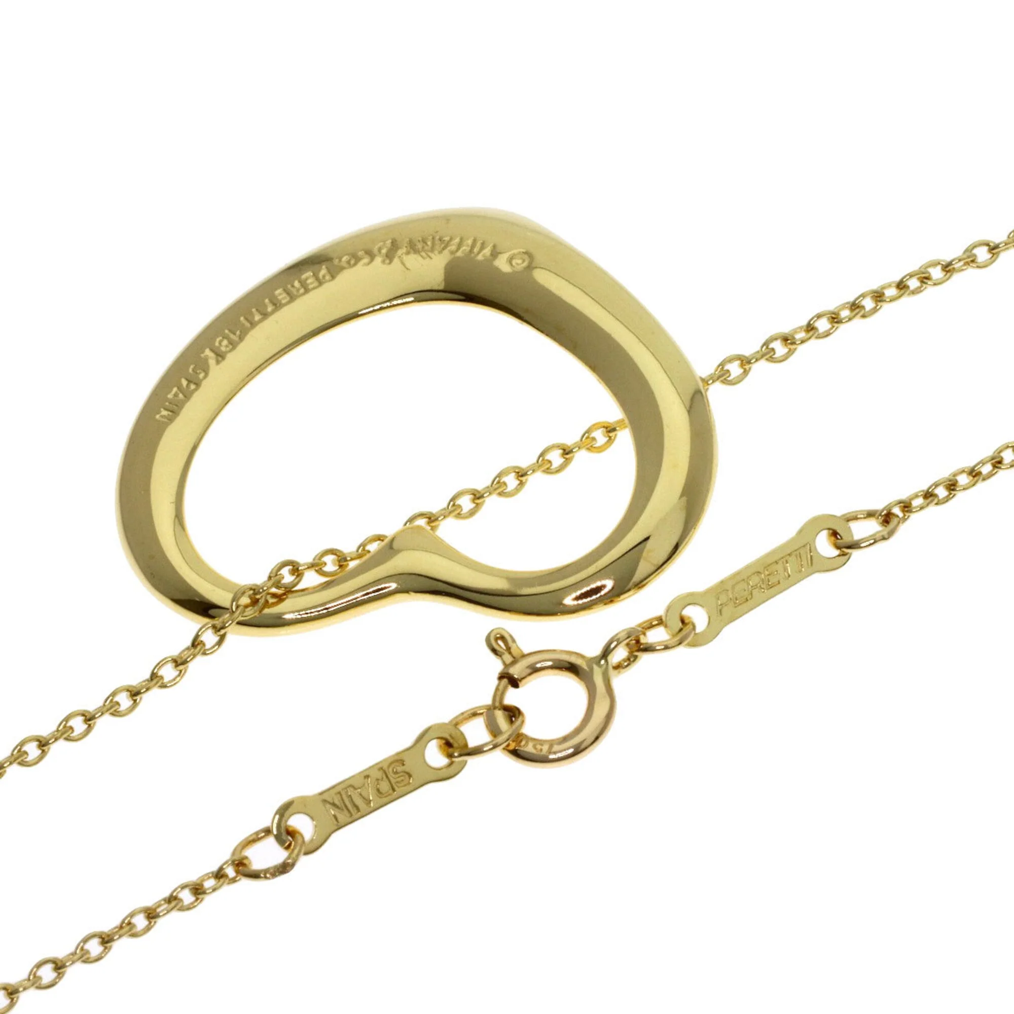 Open Heart Pendant Necklace 18K Yellow Gold 18.2mm - Image 2
