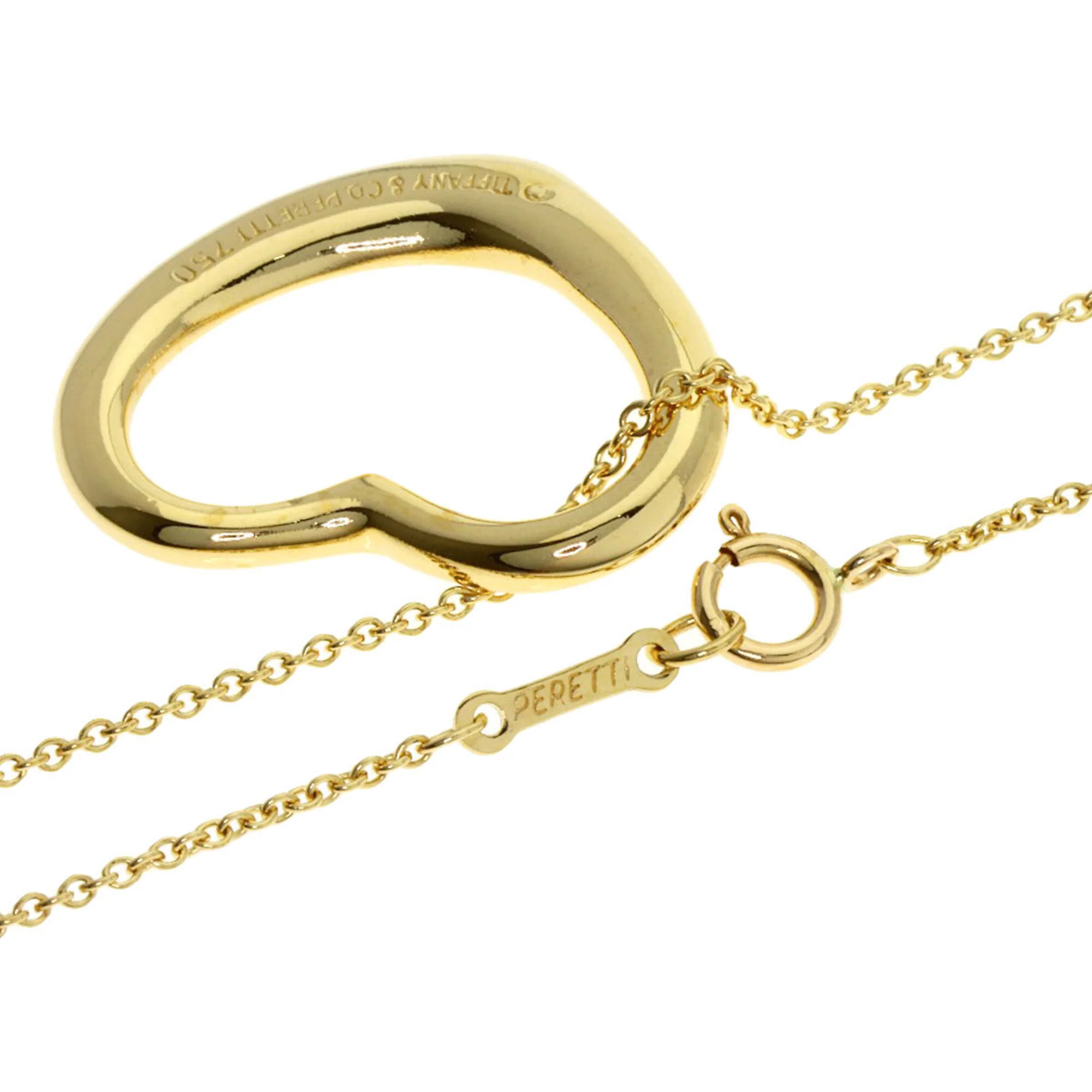 Open Heart Pendant Necklace 18K Yellow Gold 18.2mm - Image 2