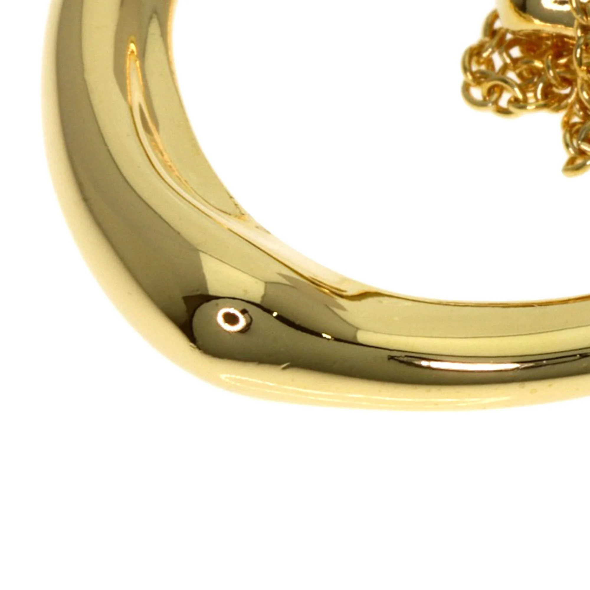 Open Heart Pendant Necklace 18K Yellow Gold 18.2mm - Image 5