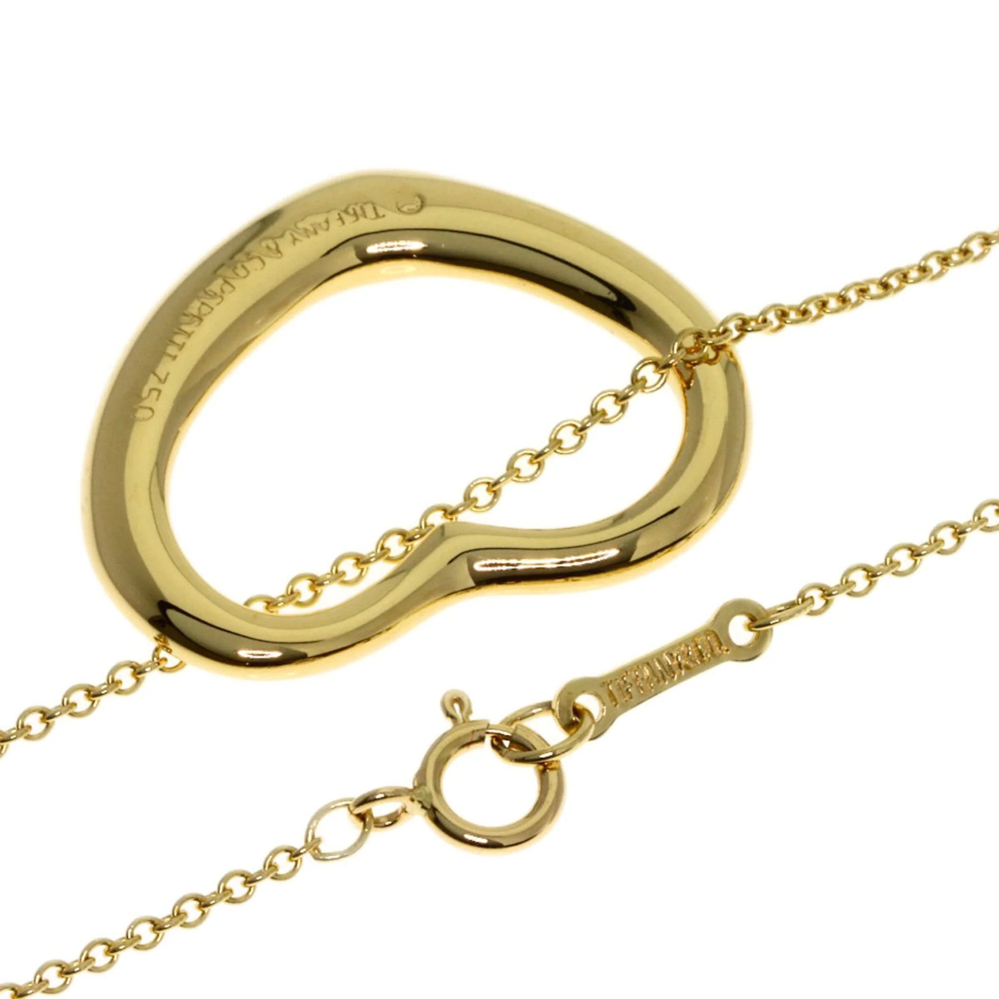 Open Heart Pendant Necklace 18K Yellow Gold 18.5mm - Image 2