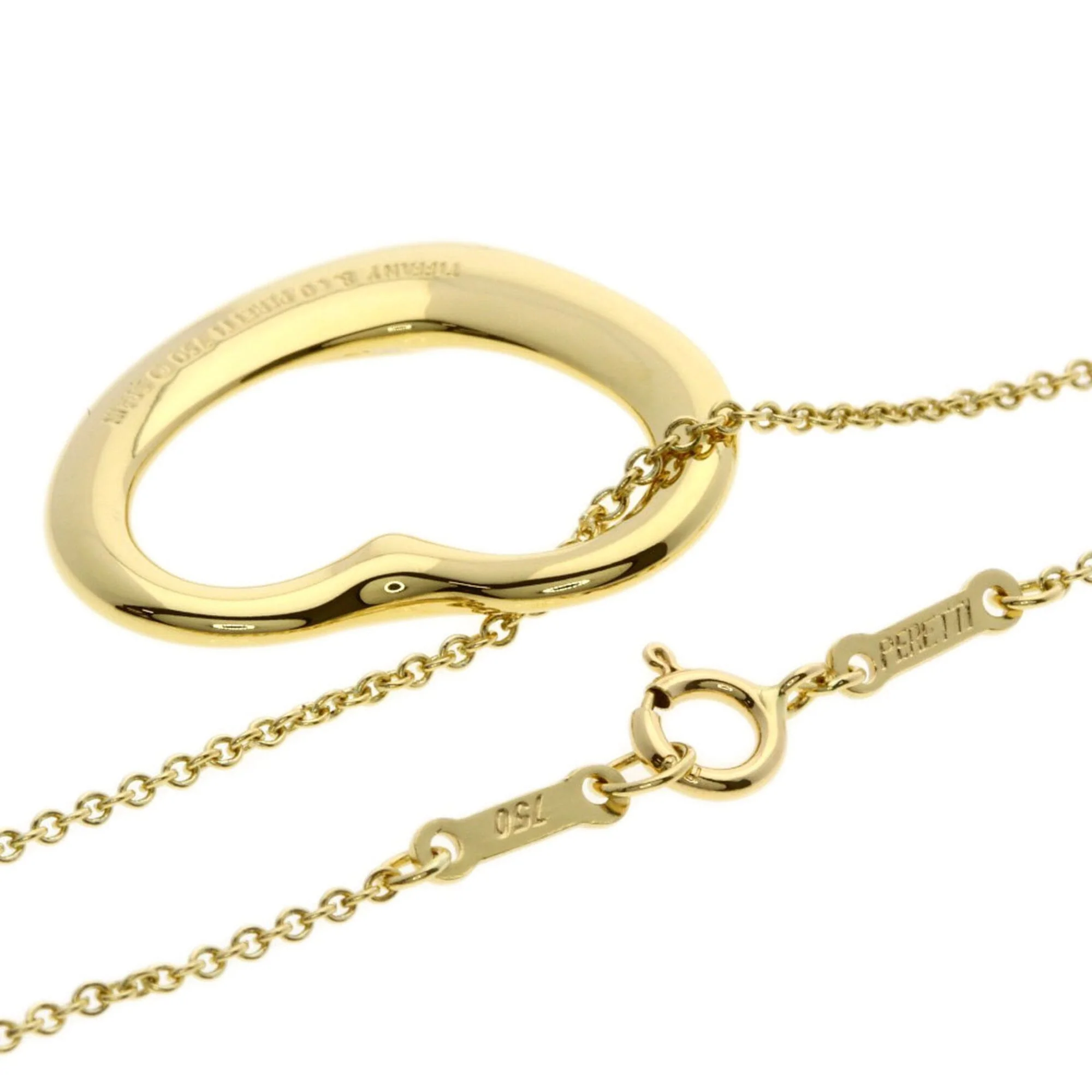 Open Heart Pendant Necklace 18K Yellow Gold 18.8mm - Image 2