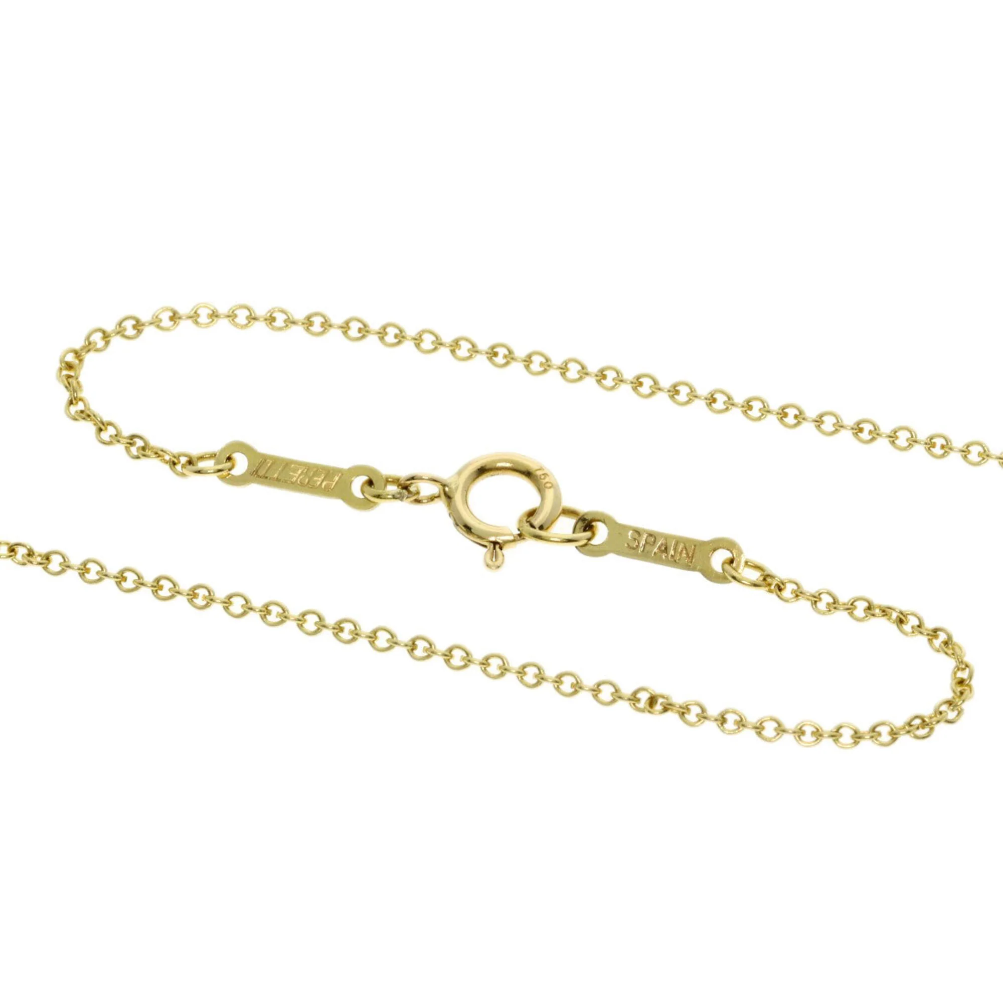 Open Heart Pendant Necklace 18K Yellow Gold 19.3mm - Image 3