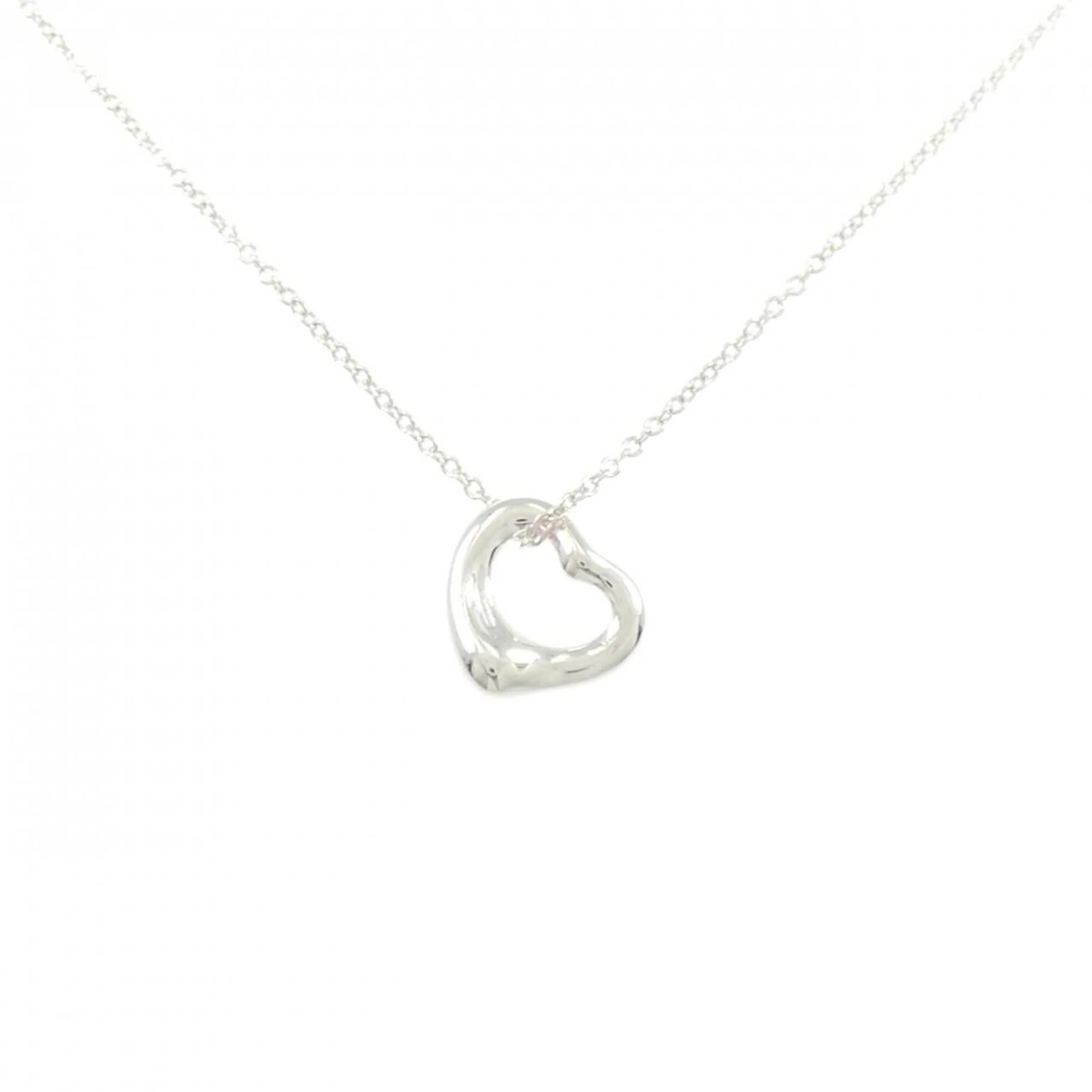 Open Heart Pendant Necklace Sterling Silver 11.1mm
