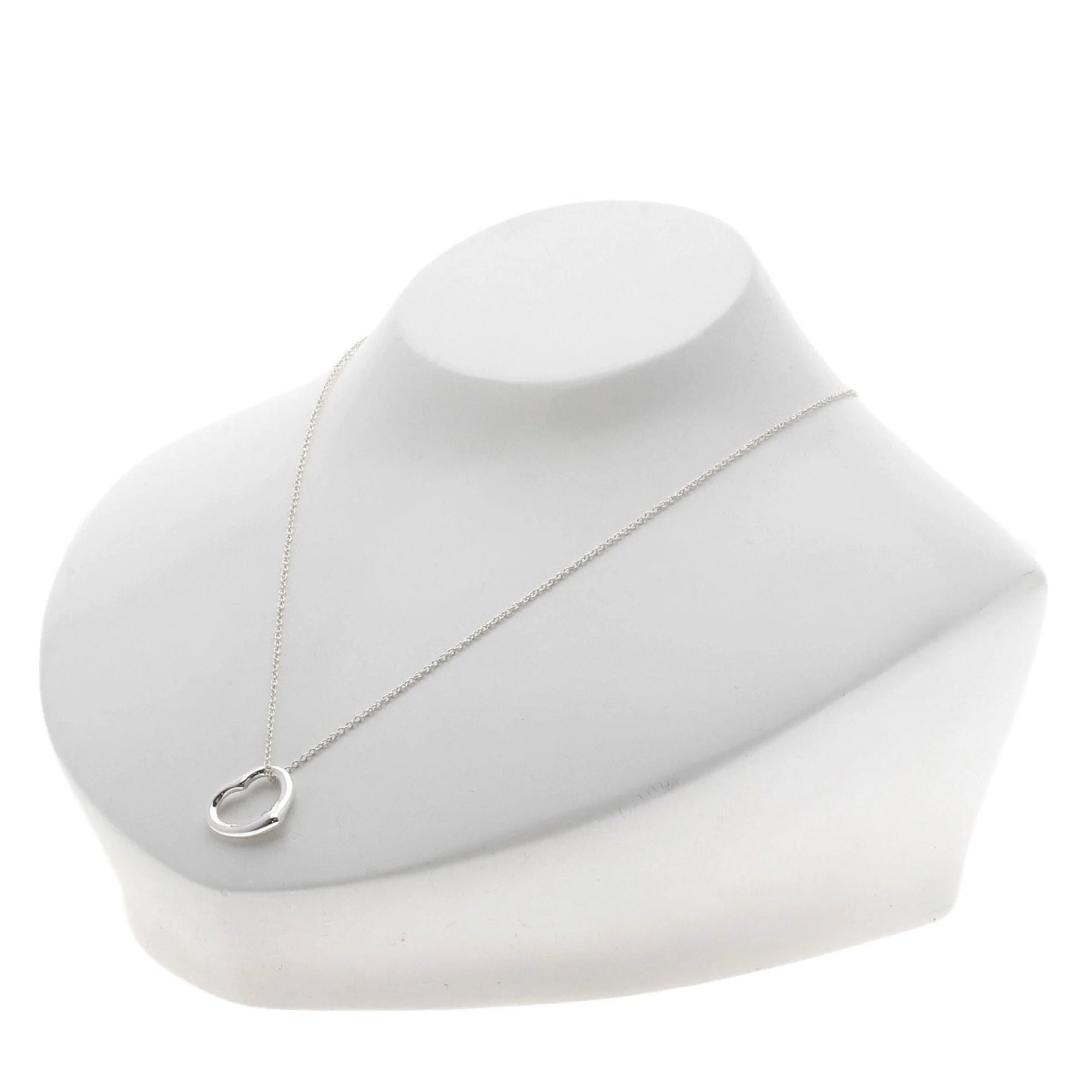 Open Heart Pendant Necklace Sterling Silver 13.6mm - Image 5