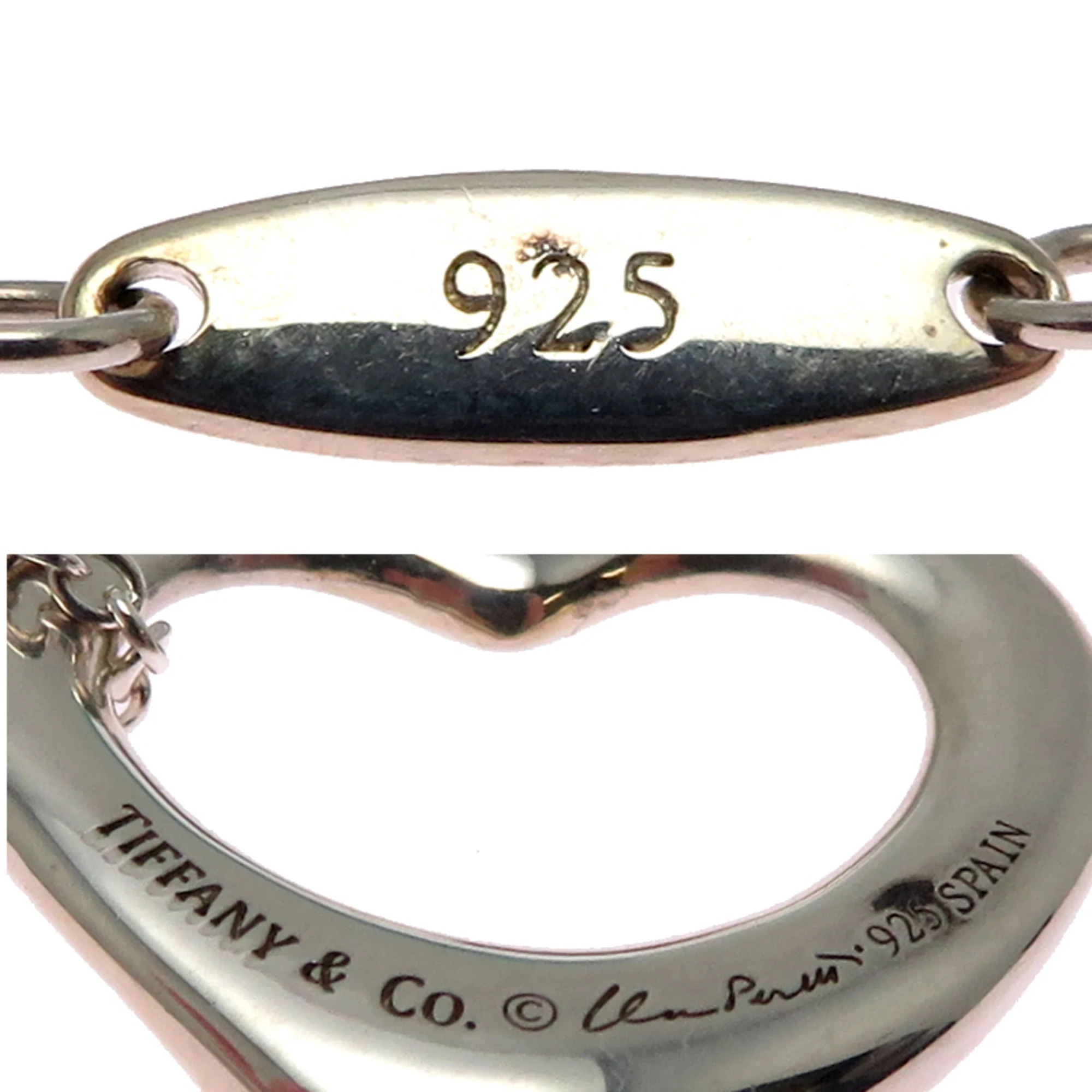Open Heart Pendant Necklace Sterling Silver 14.1mm - Image 5