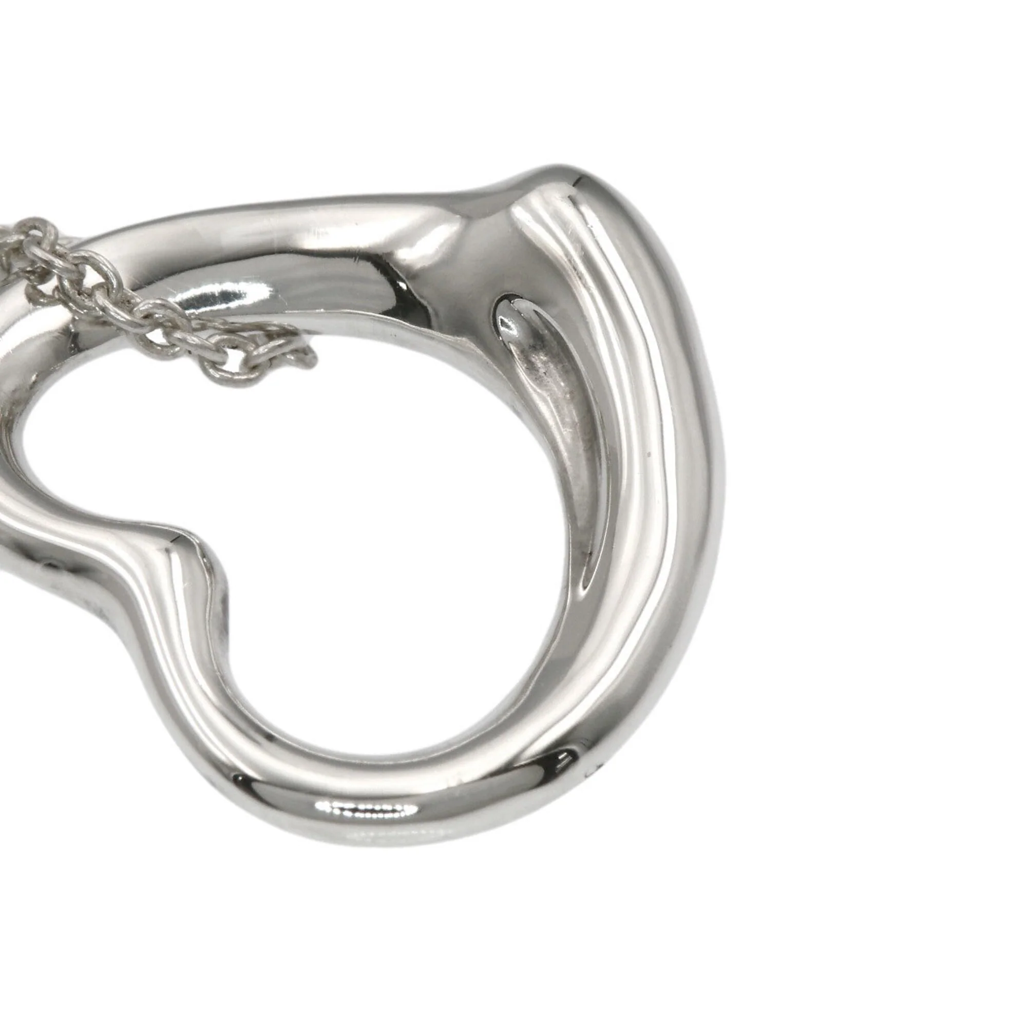 Open Heart Pendant Necklace Sterling Silver 20.5mm - Image 6