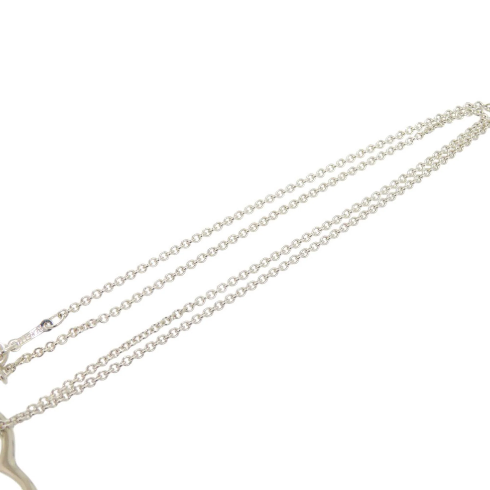 Open Heart Pendant Necklace Sterling Silver 20mm - Image 5