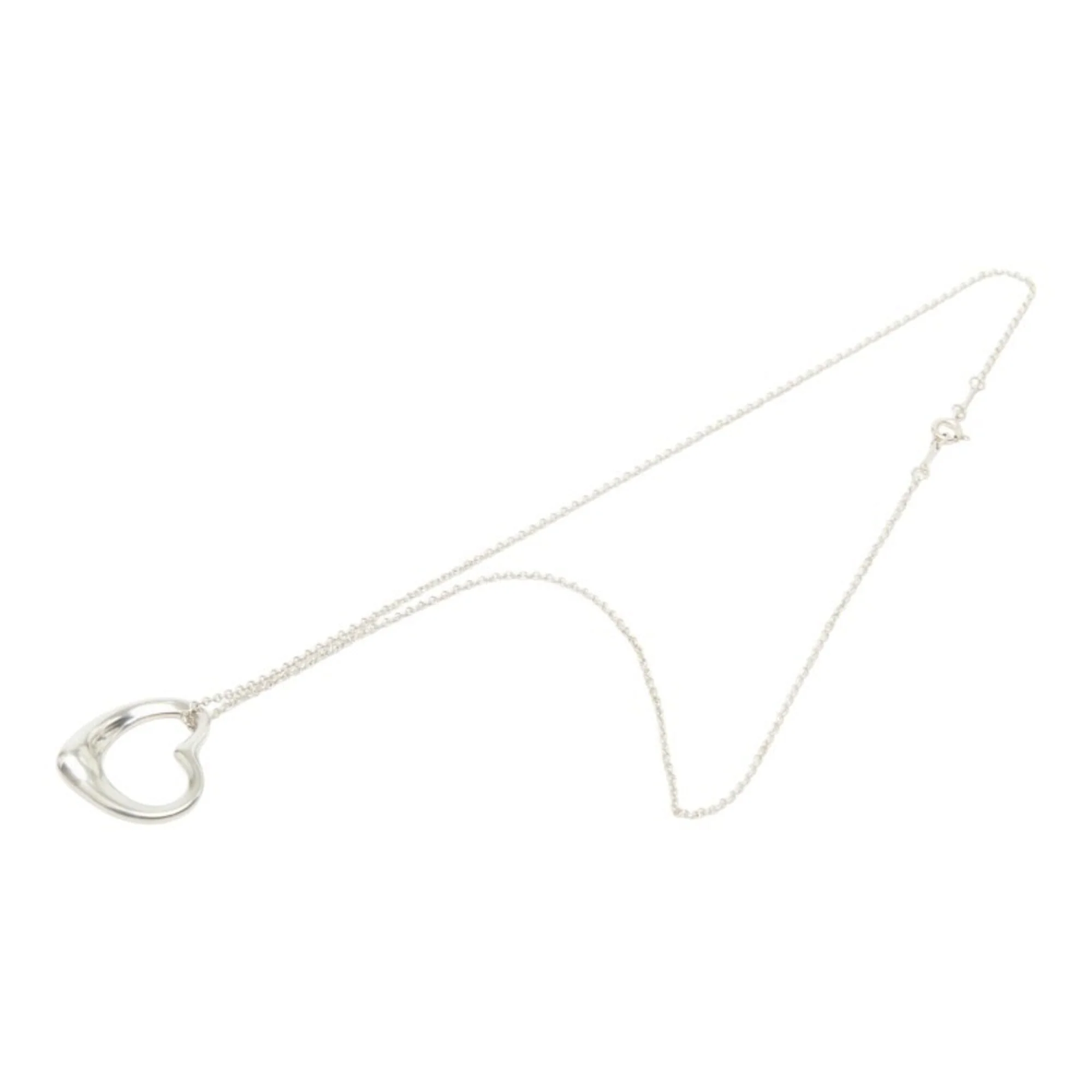 Open Heart Pendant Necklace Sterling Silver 25.3mm - Image 4