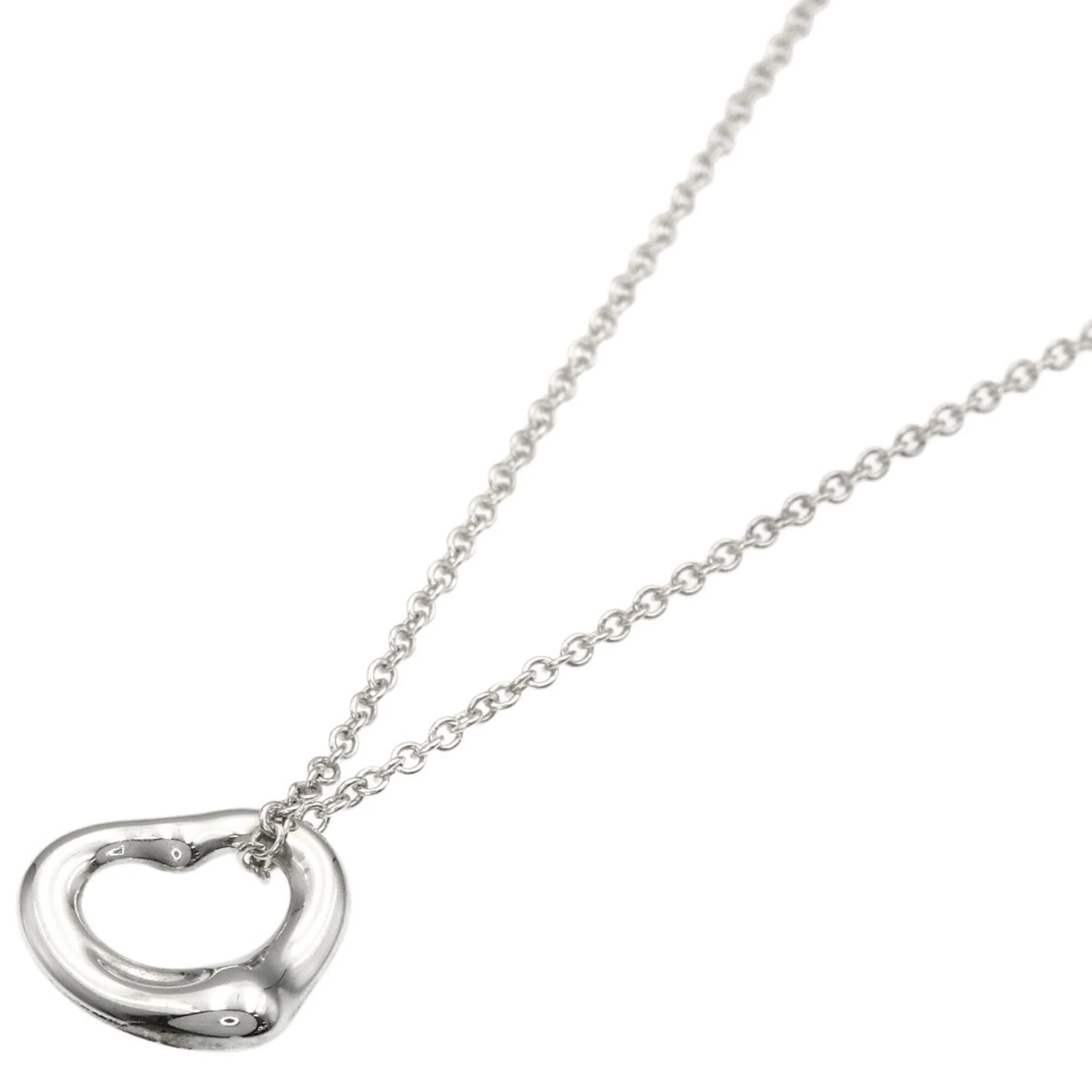 Open Heart Pendant Necklace Sterling Silver 9.9mm