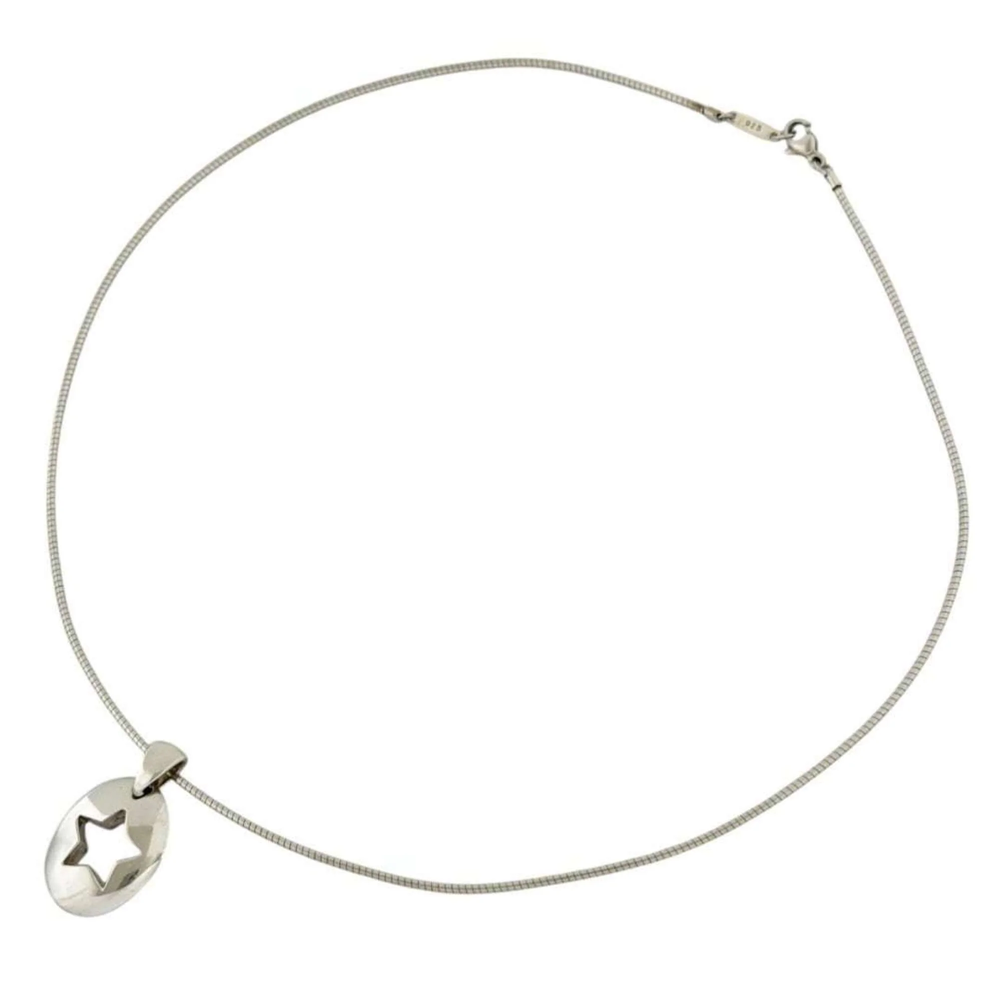 Open Star Pendant Necklace Sterling Silver - Image 3