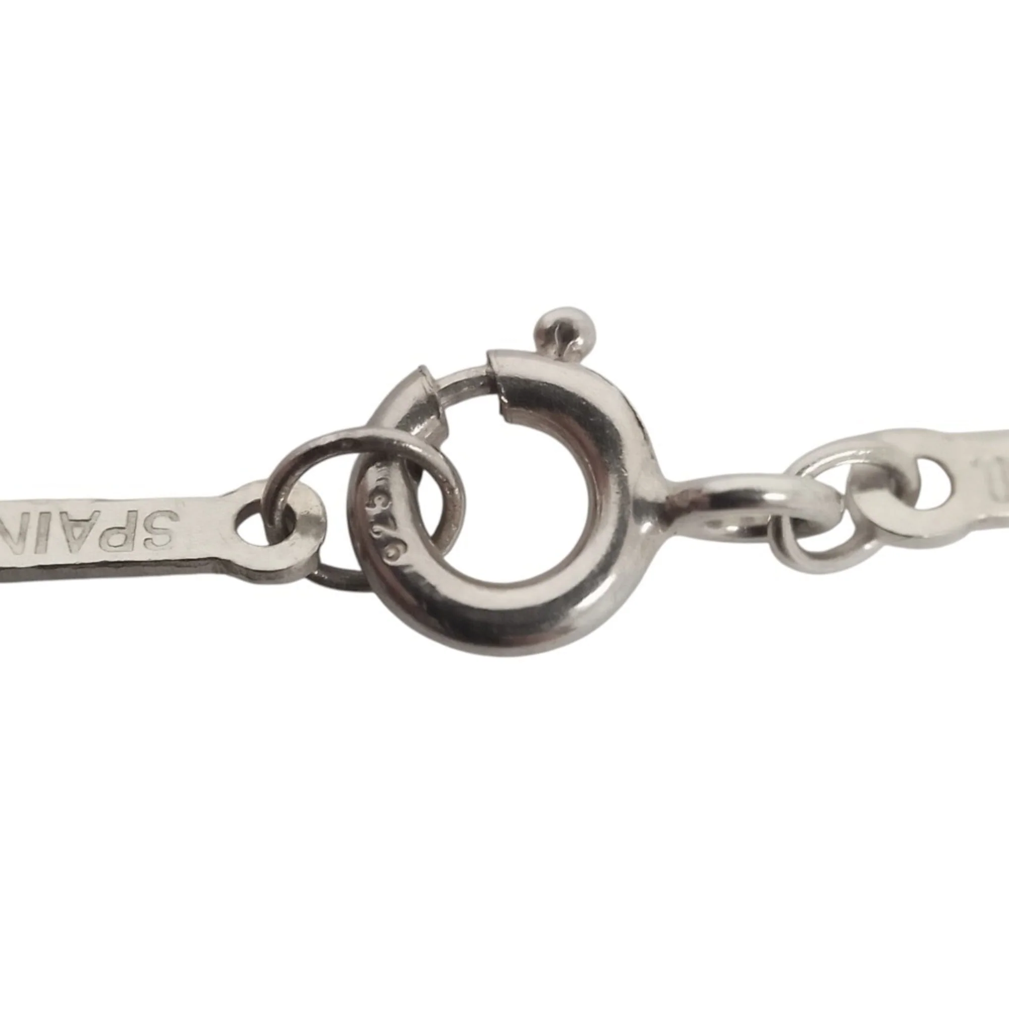 Open Teardrop Pendant Necklace Sterling Silver - Image 7