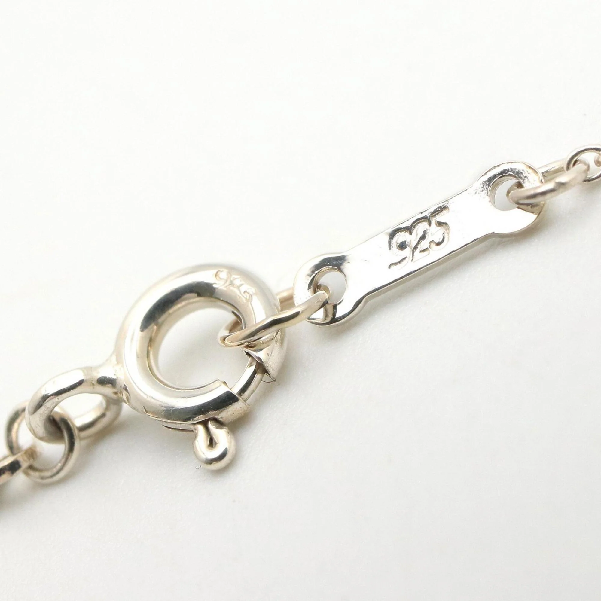 Open Teardrop Pendant Necklace Sterling Silver - Image 4