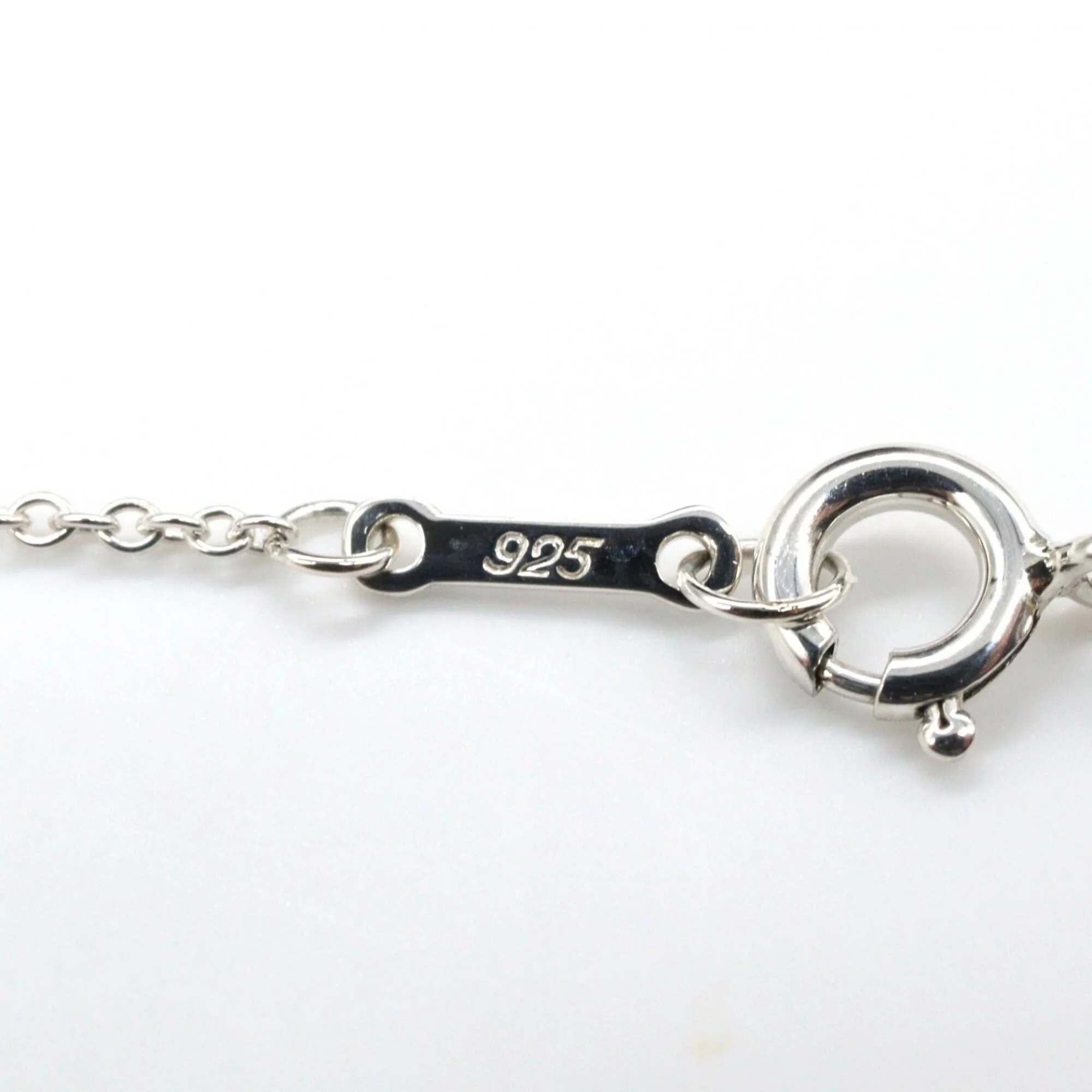 Open Teardrop Pendant Necklace Sterling Silver - Image 4