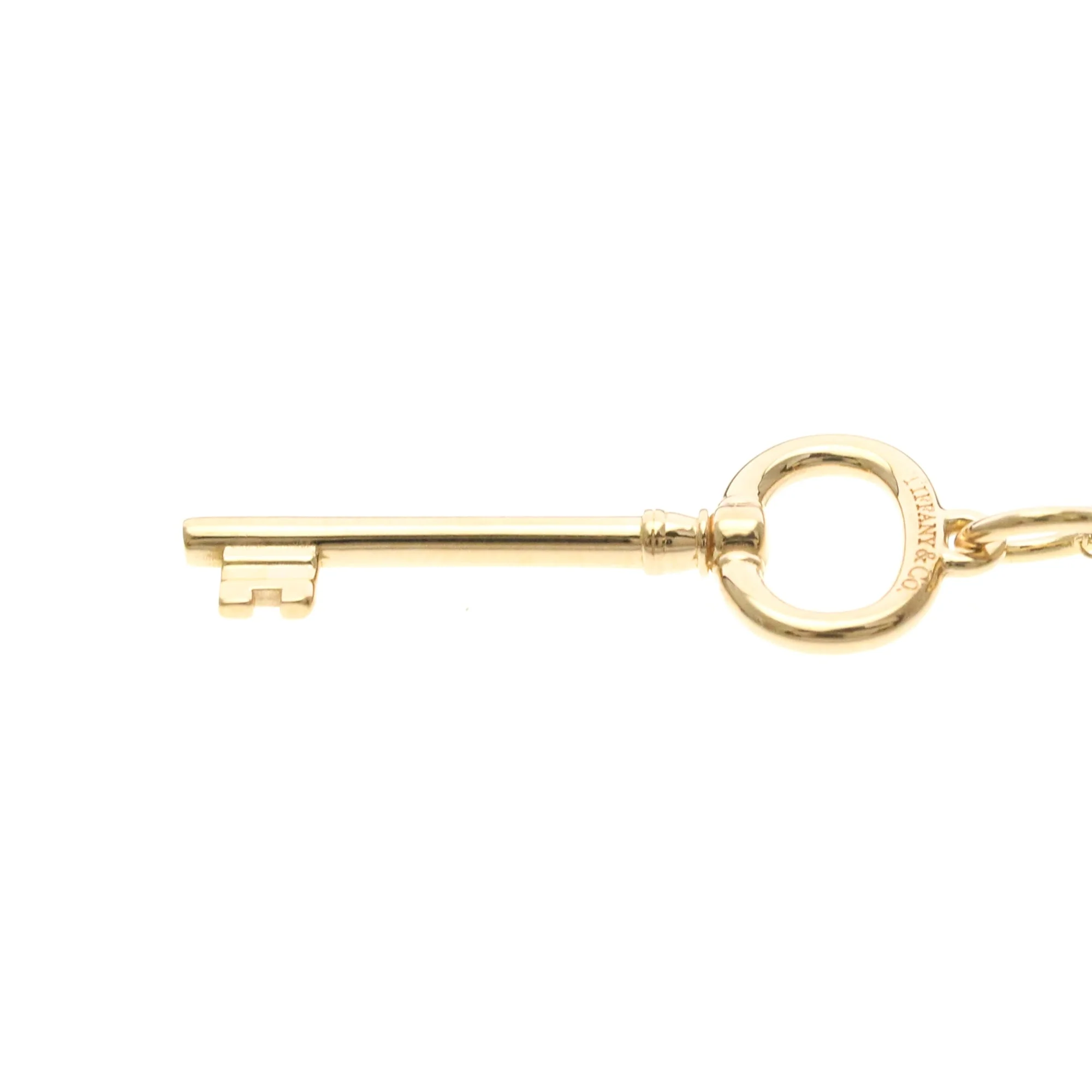 Oval Key Pendant Necklace 18K Rose Gold - Image 3