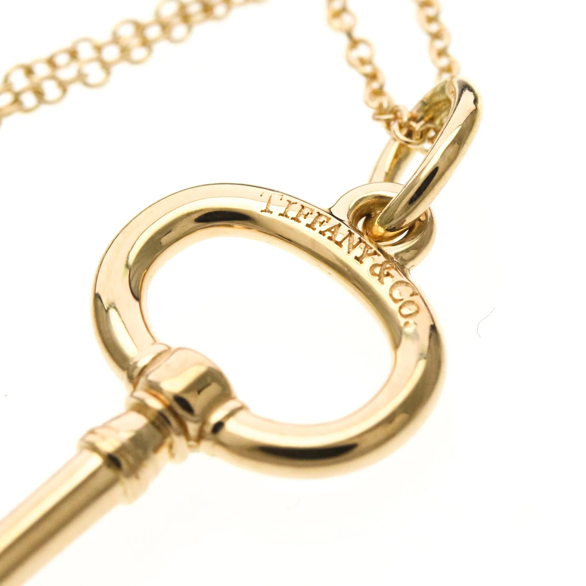 Oval Key Pendant Necklace 18K Rose Gold - Image 7