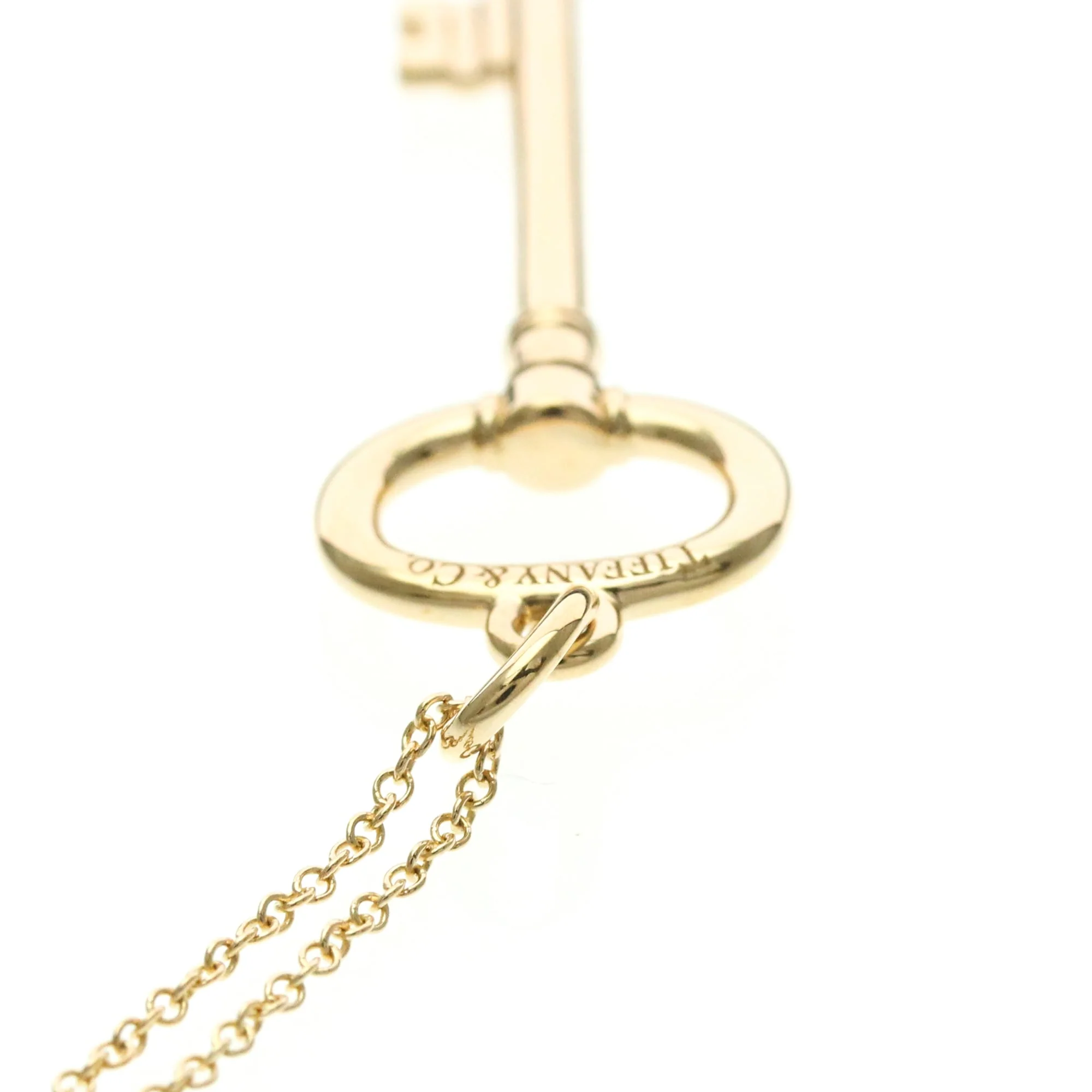 Oval Key Pendant Necklace 18K Rose Gold - Image 6