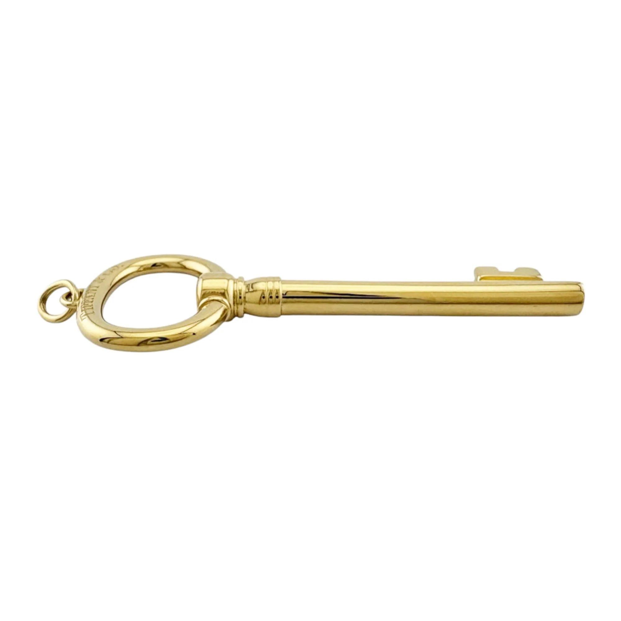 Oval Key Pendant Necklace 18K Yellow Gold - Image 4