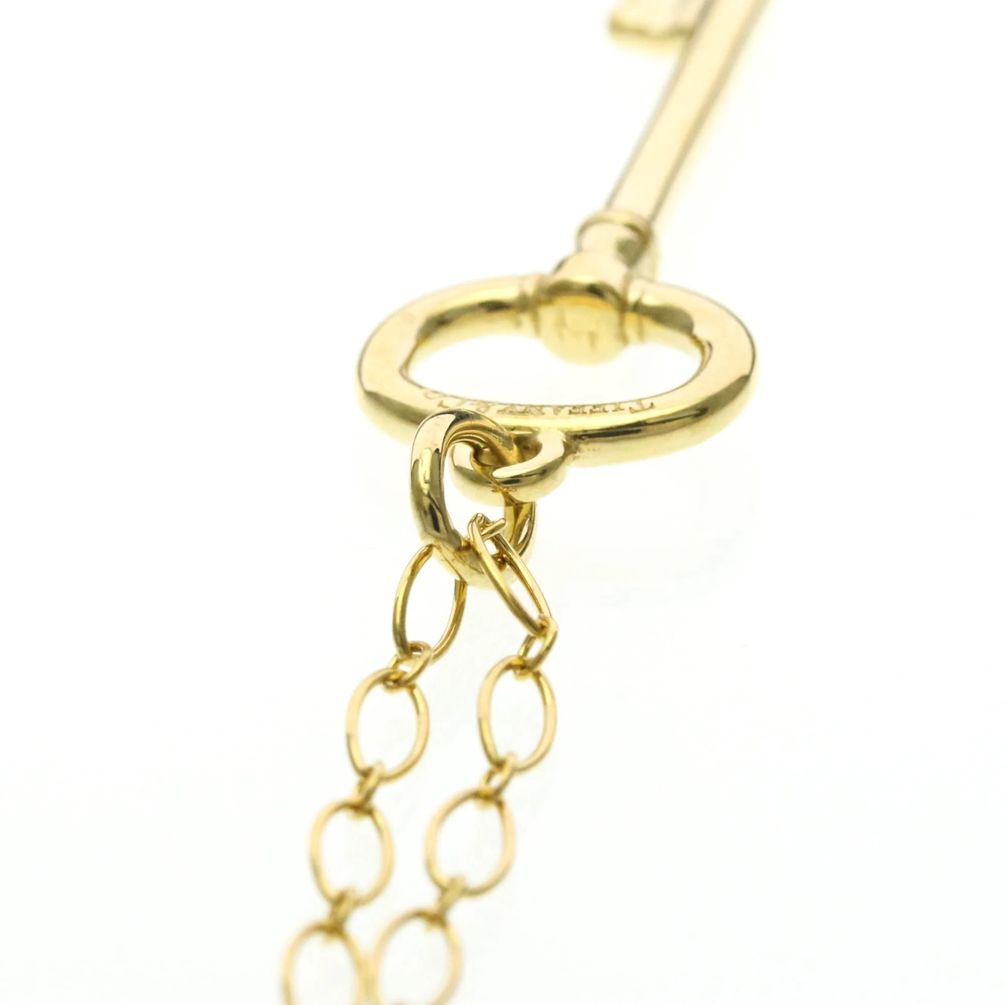 Oval Key Pendant Necklace 18K Yellow Gold - Image 6