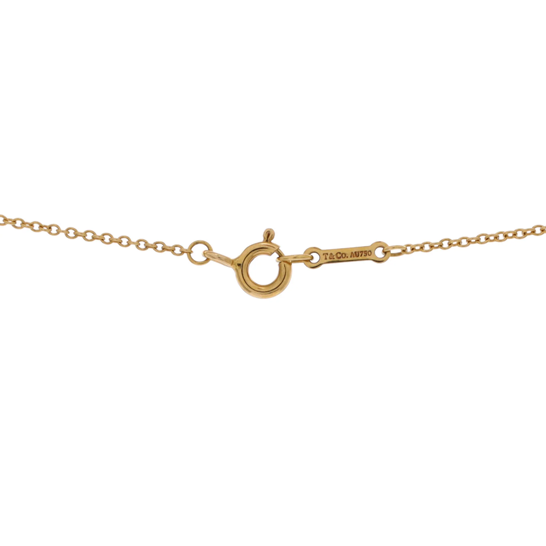 Paloma Picasso Olive Leaf Pendant Necklace 18K Yellow Gold with Blue Topaz - Image 3