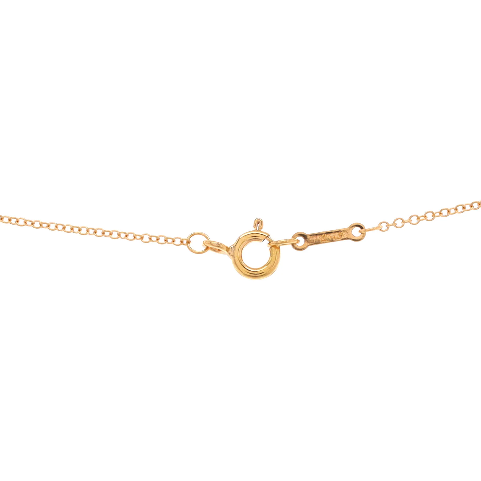 Paloma Picasso Olive Leaf Pendant Necklace 18K Yellow Gold with Diamond Mini - Image 3