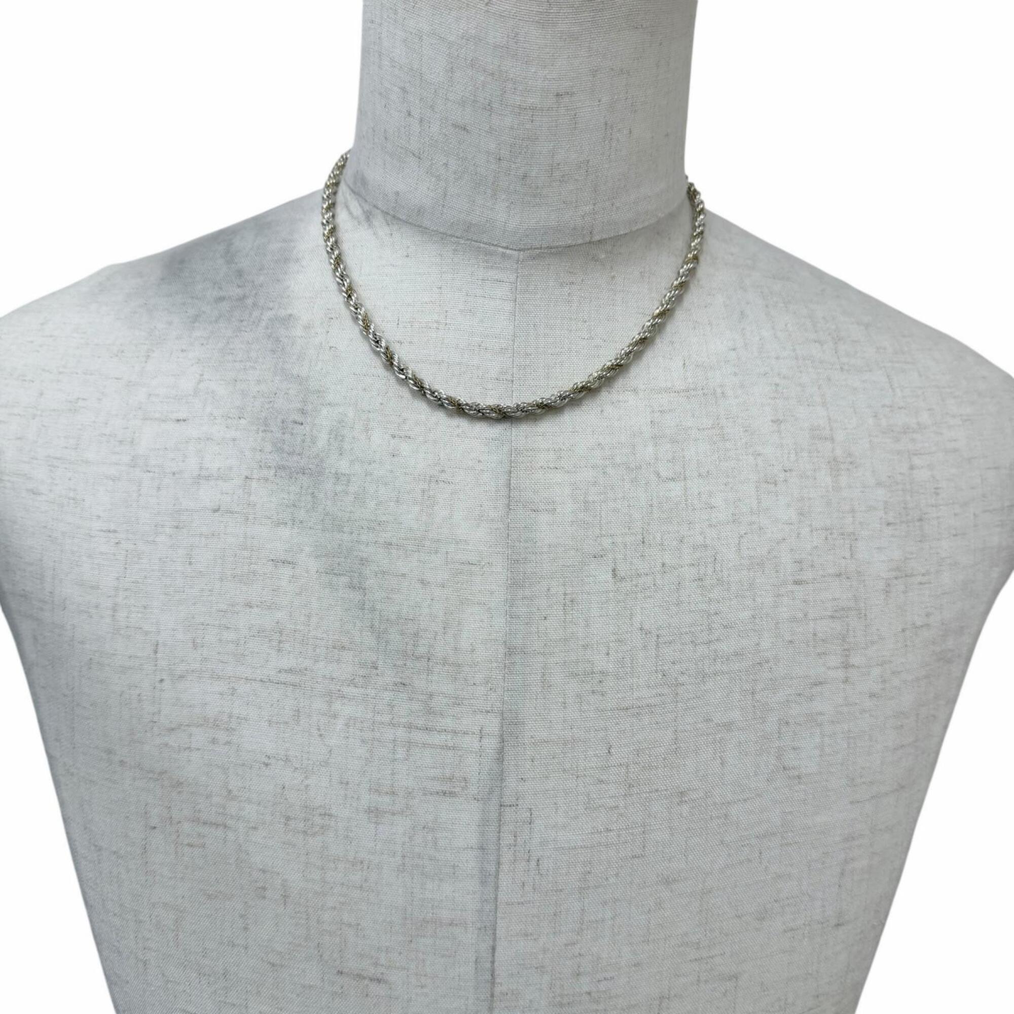 Pendant Necklace 18K Gold and Sterling Silver - Image 2